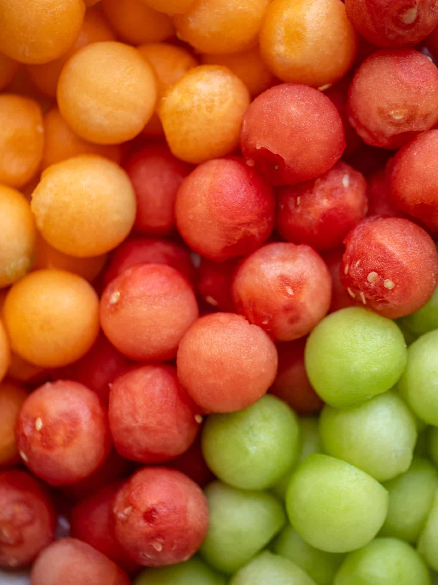 cantaloupe, watermelon, honeydew