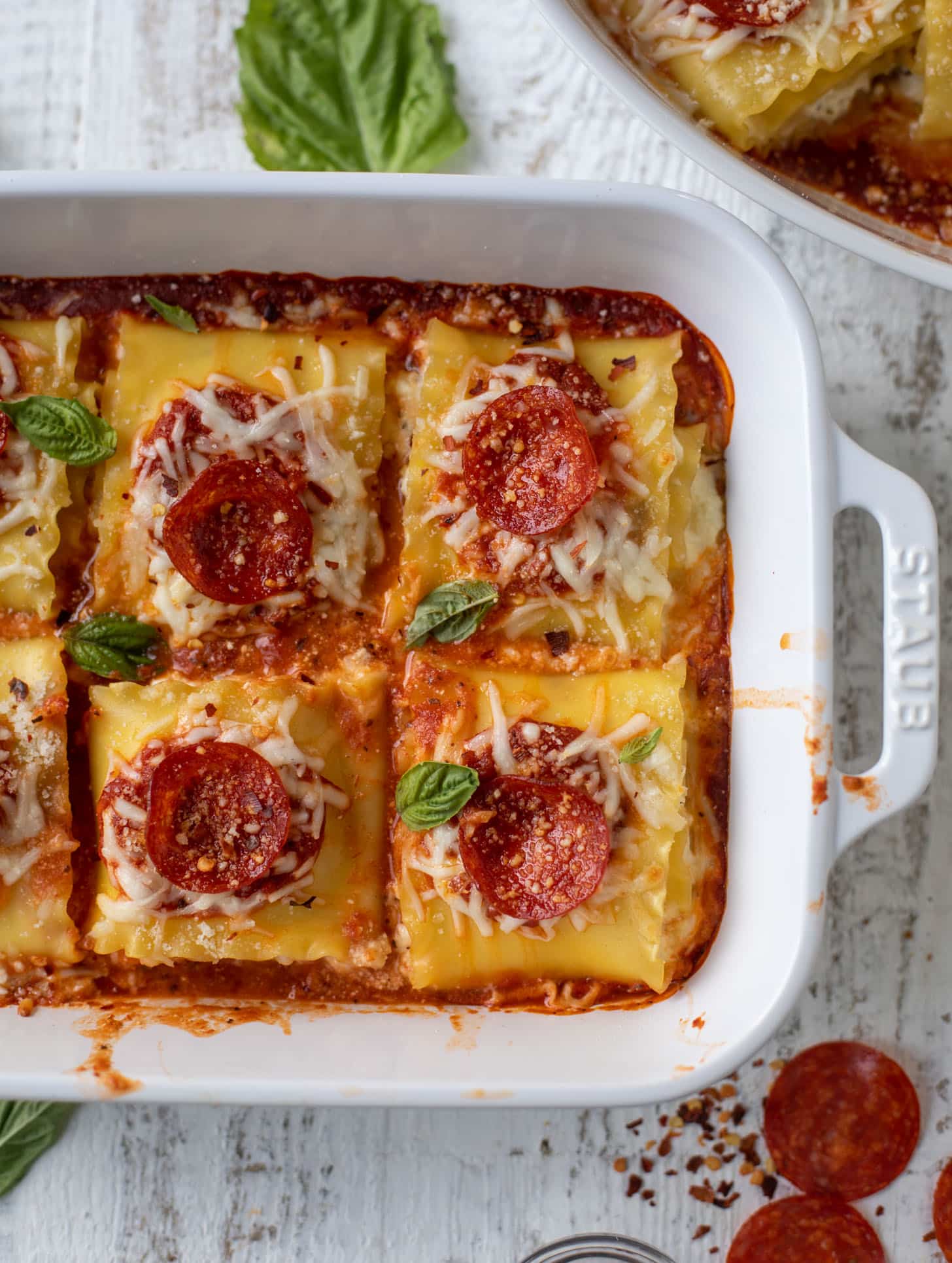 pepperoni pizza lasagna roll ups