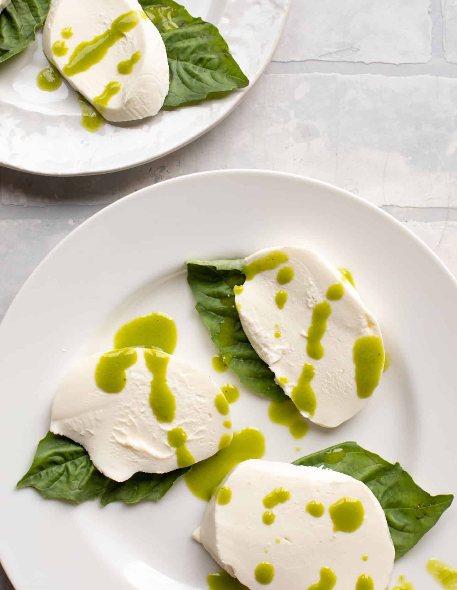 fresh mozzarella and basil