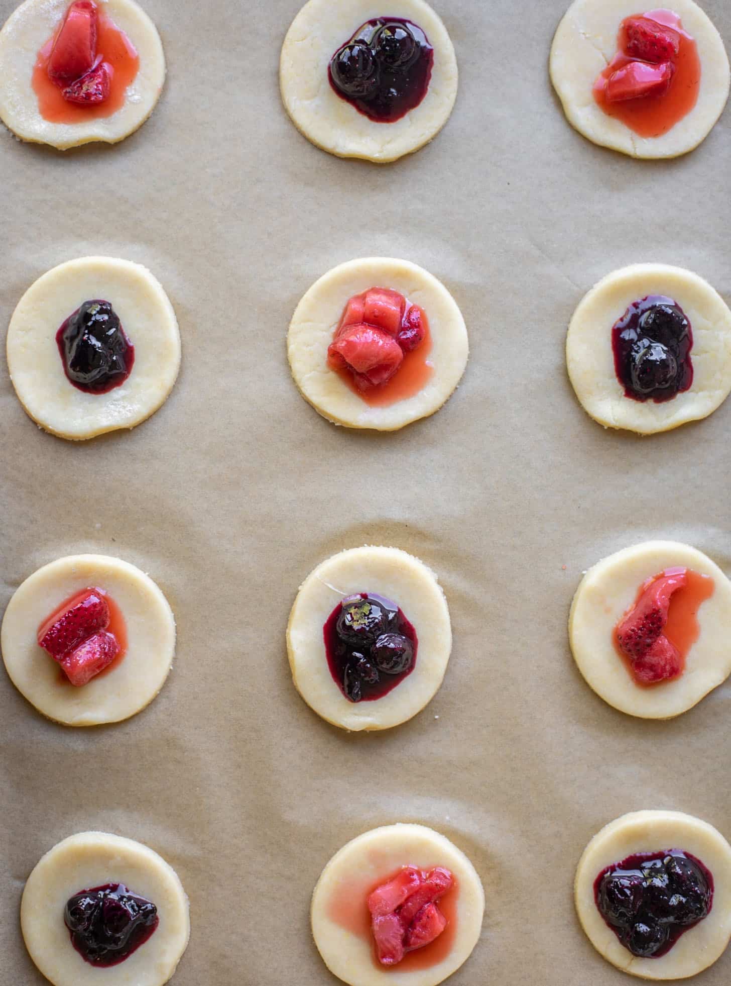 pie dough with fruit filling
