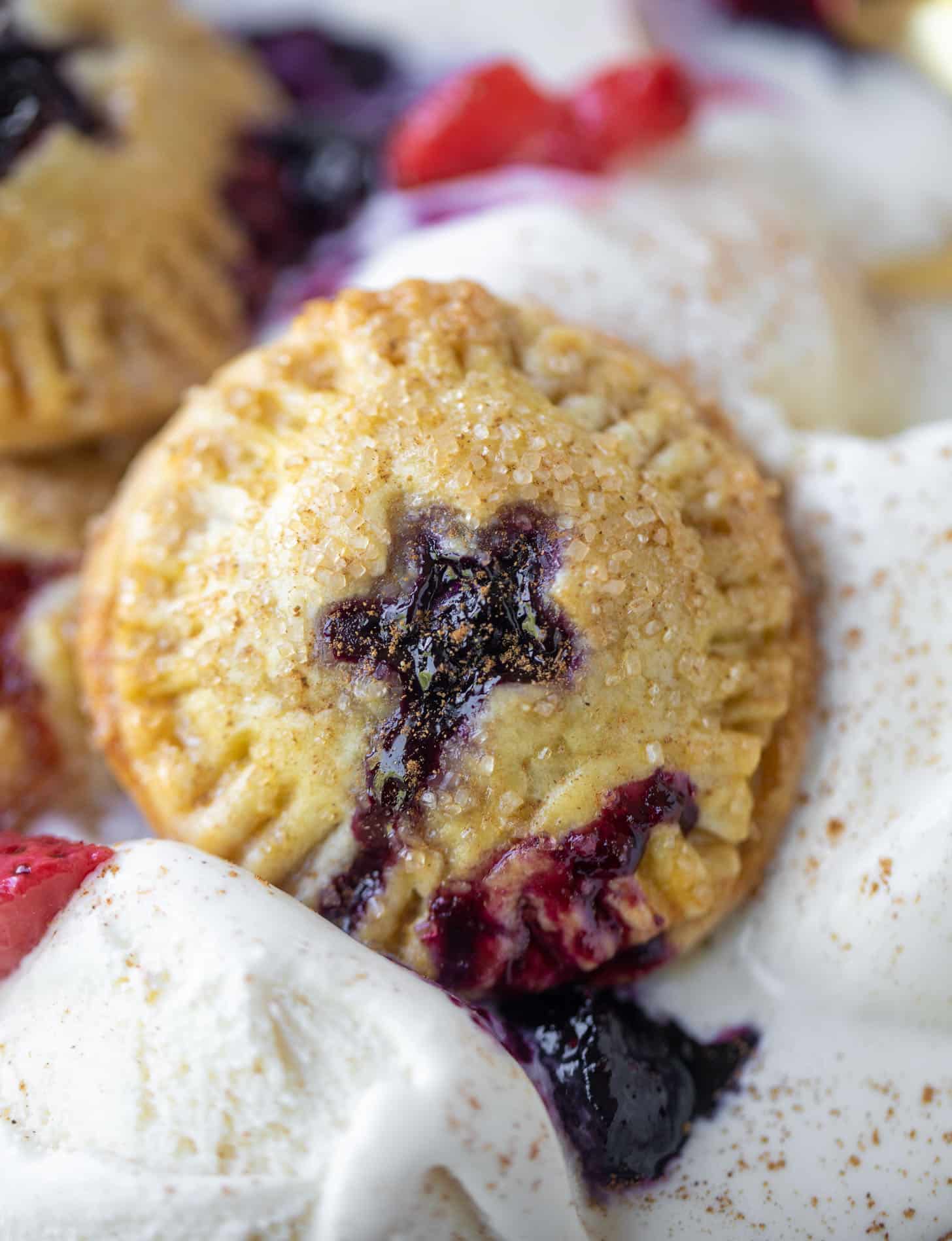red white and blue berry hand pies