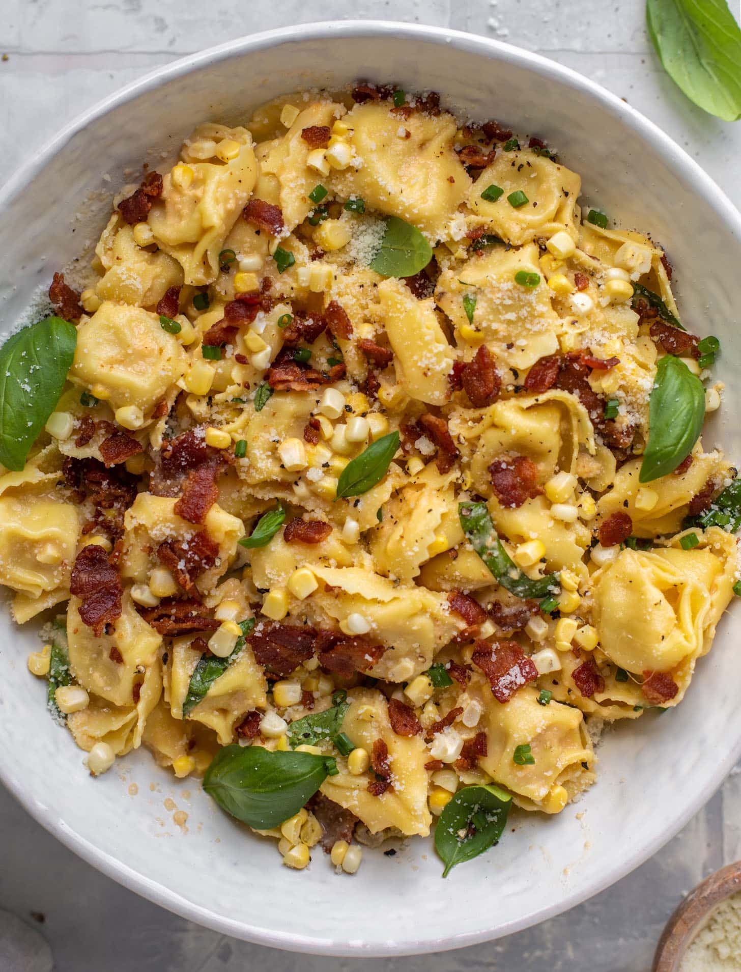 summer tortellini carbonara