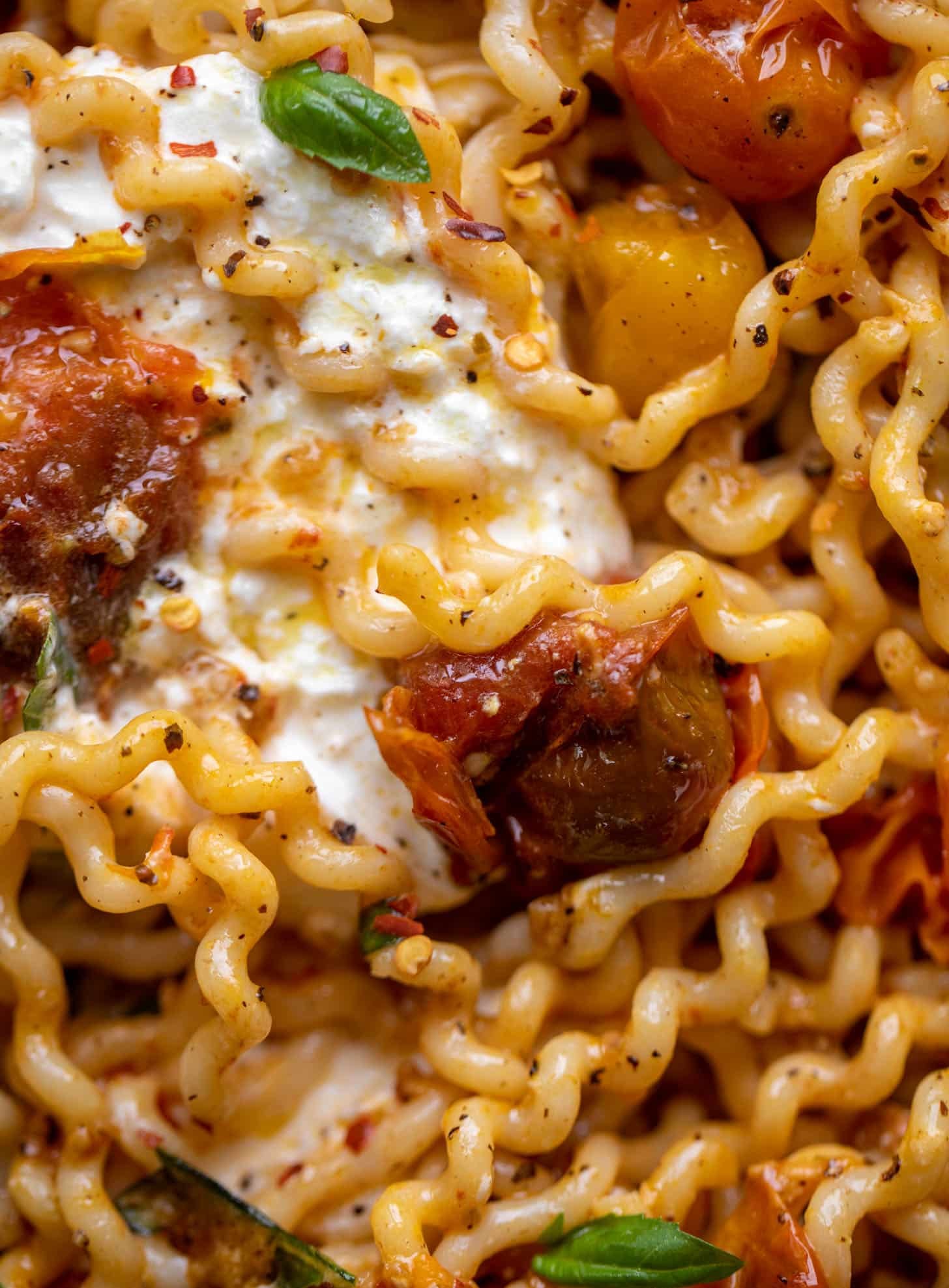 burst tomato burrata pasta