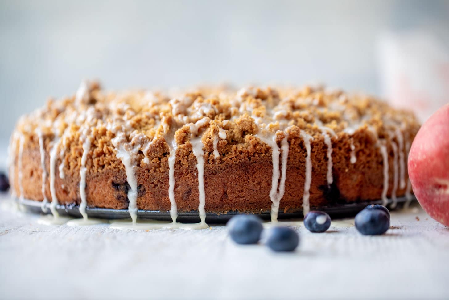blueberry peach coffee cake