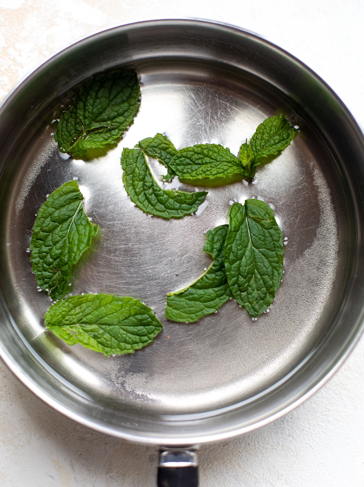 fresh mint simple syrup