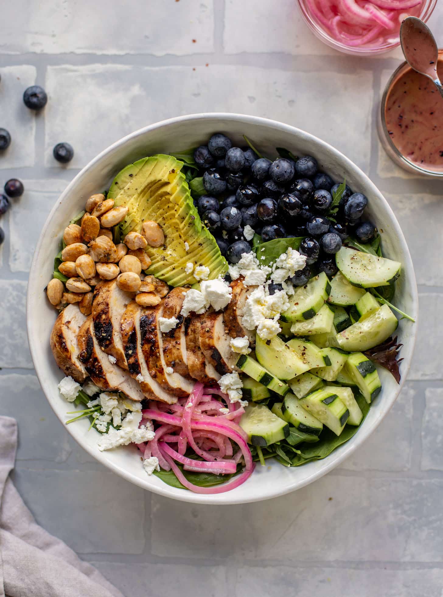 grilled chicken blueberry salad