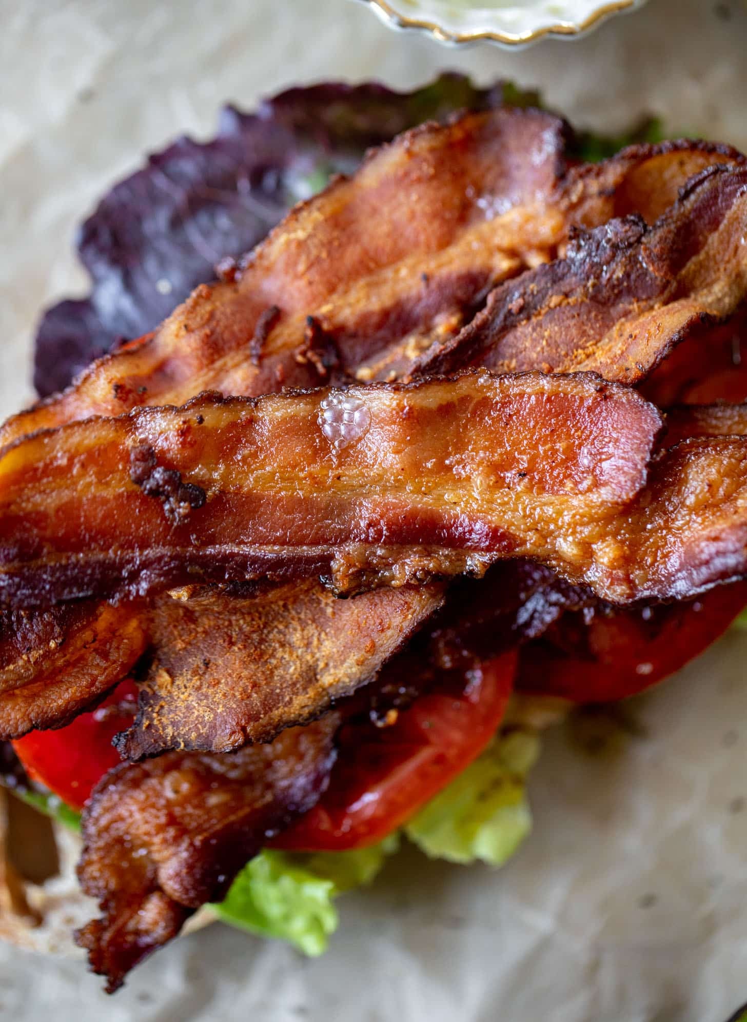 marinated tomato BLAT sandwiches