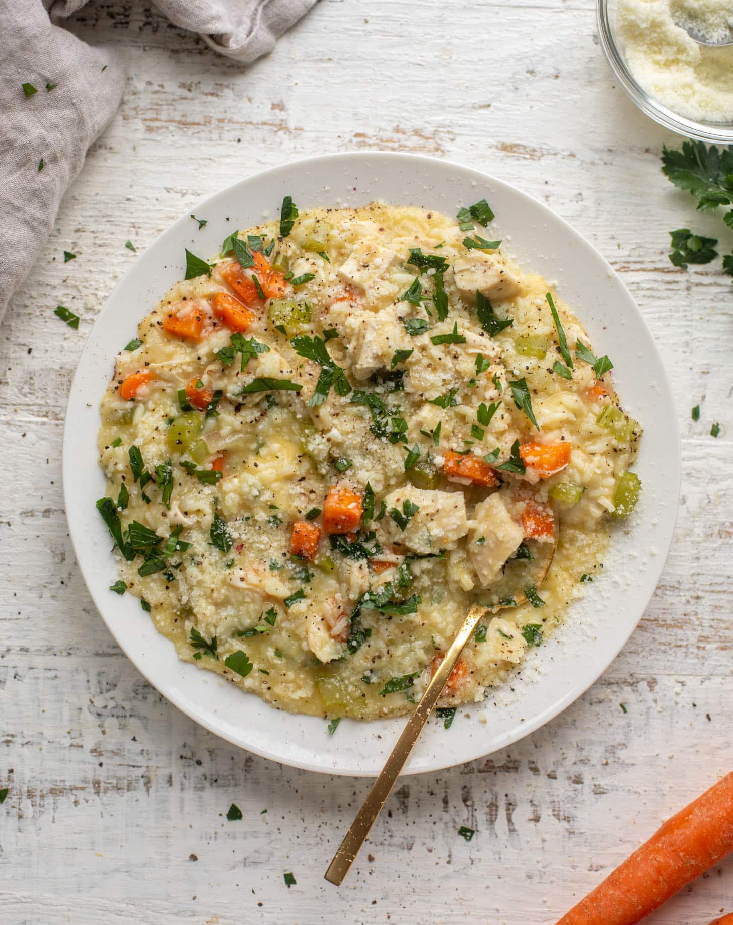 chicken soup risotto