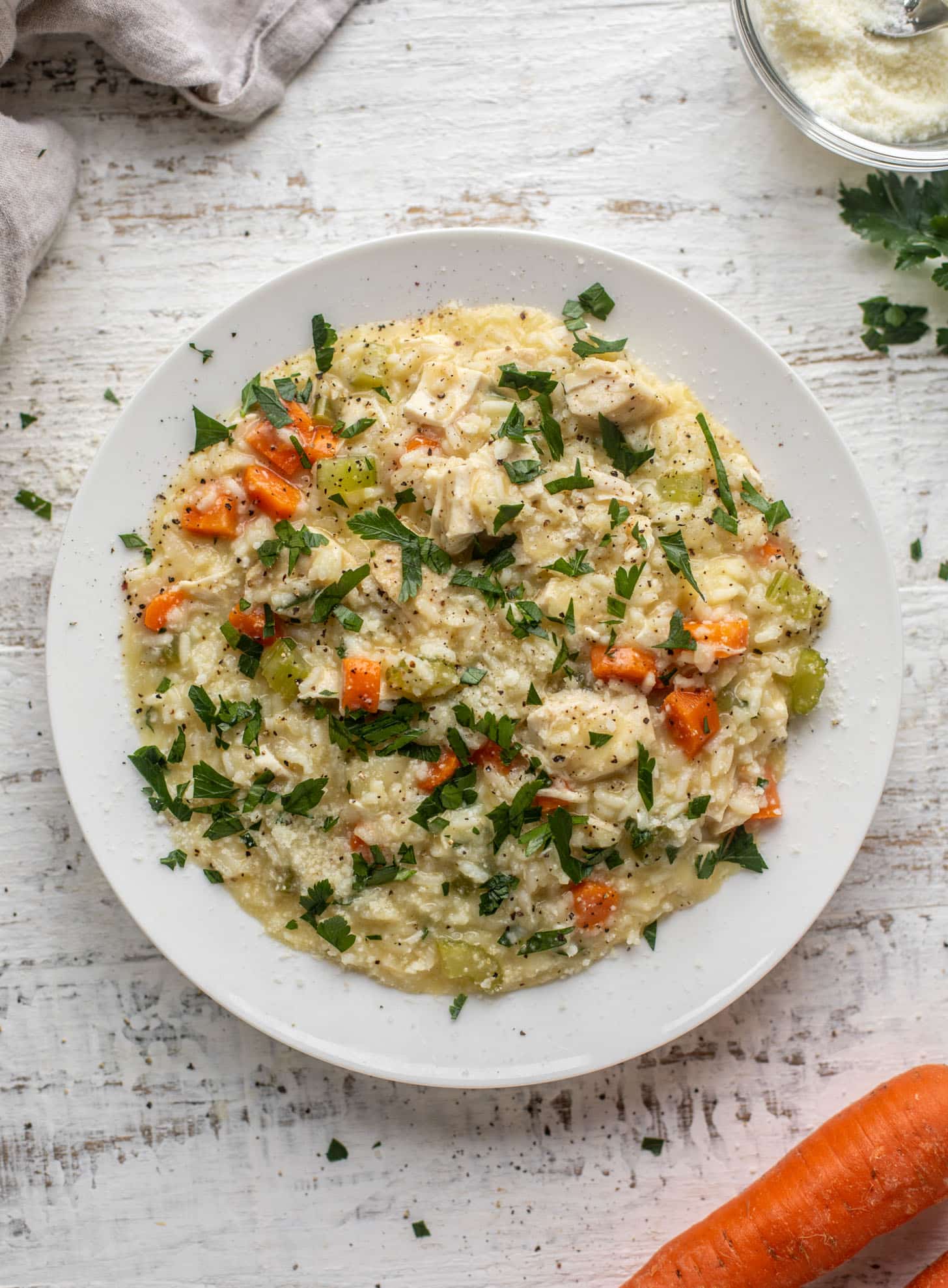 chicken soup risotto