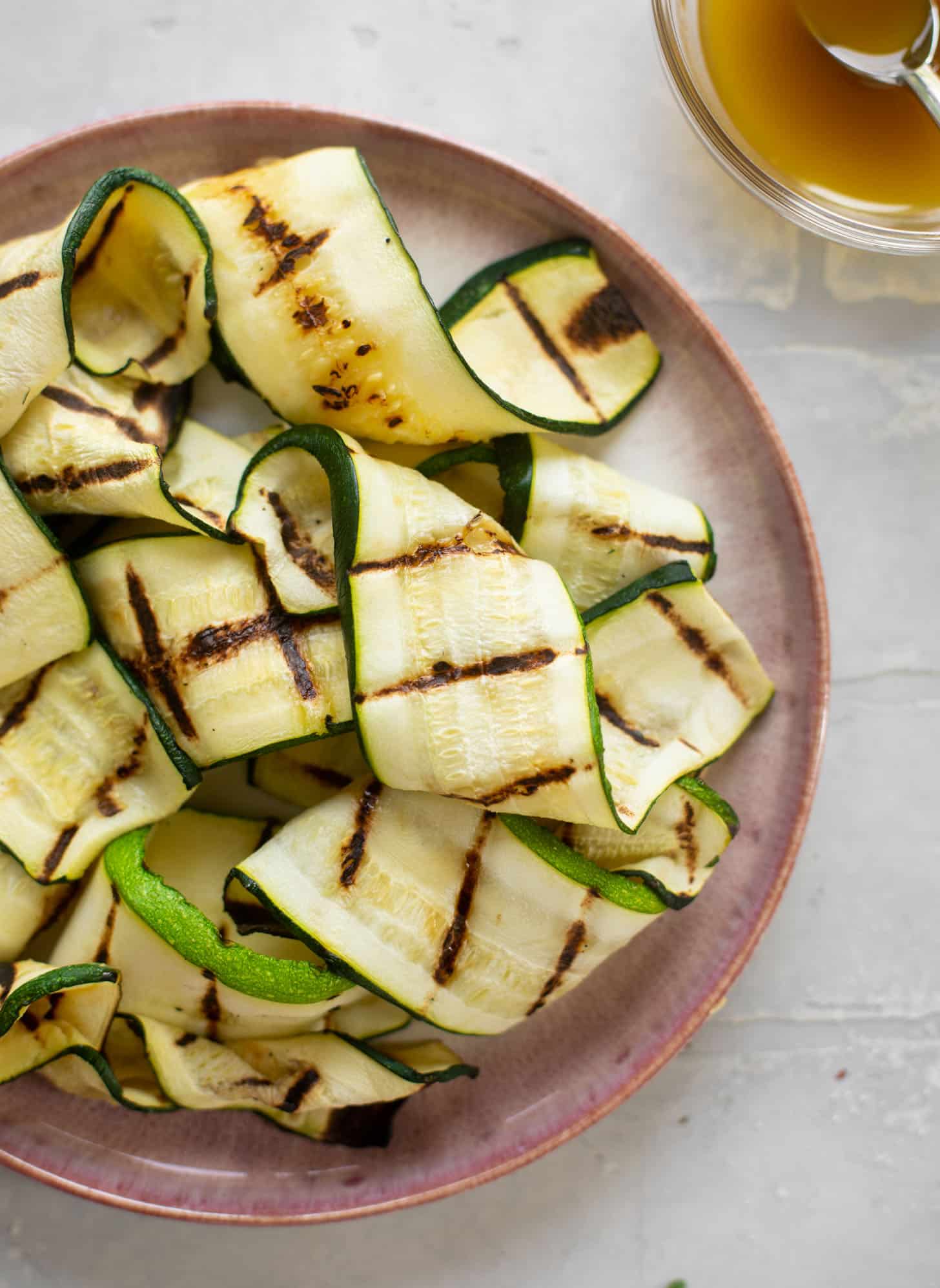 grilled zucchini strips