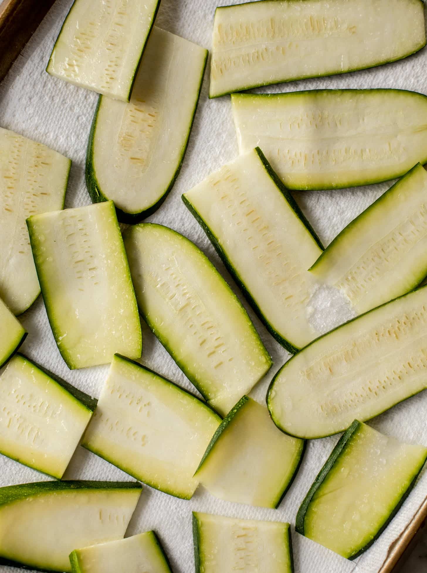 sliced zucchini