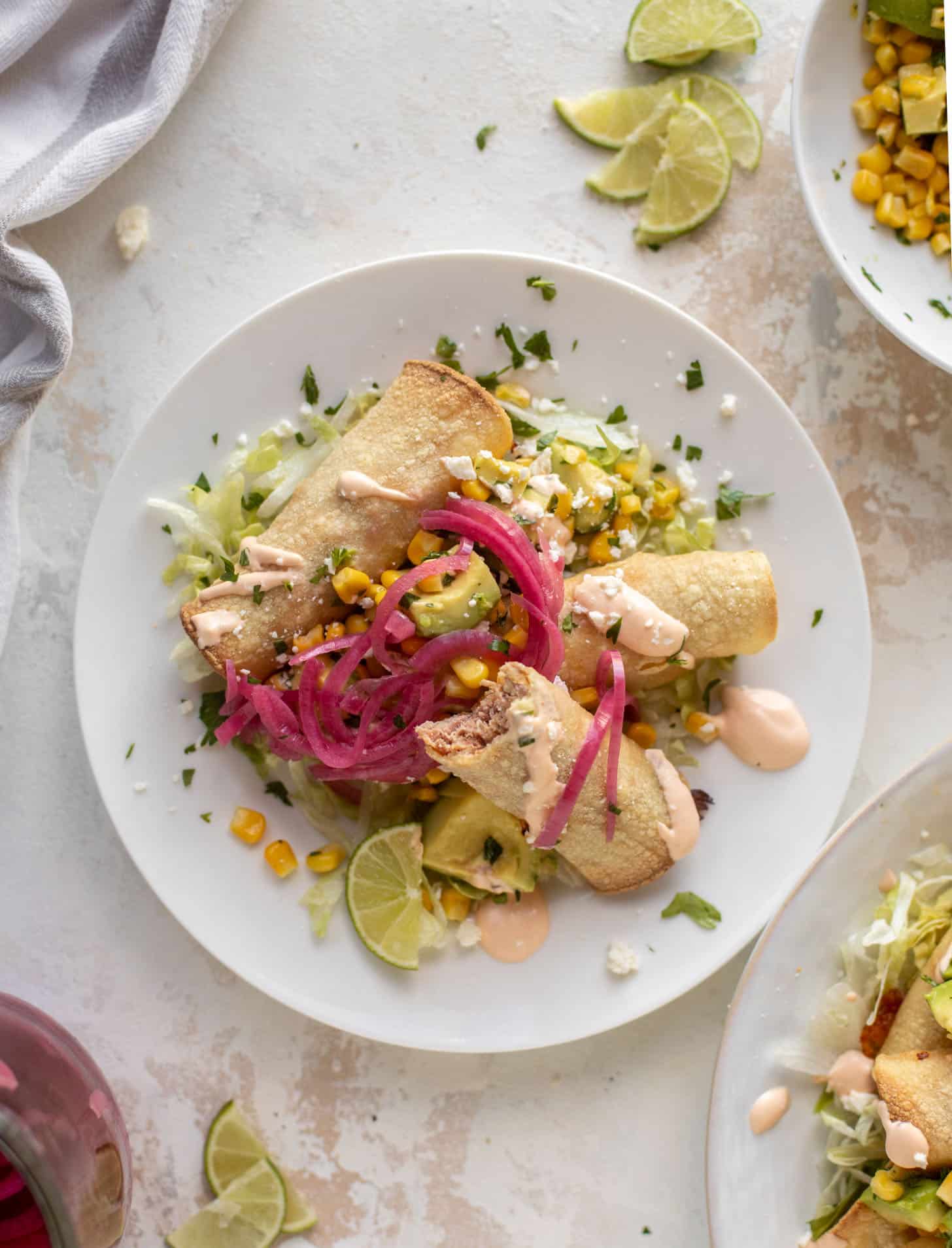 chipotle cheddar baked pork taquitos