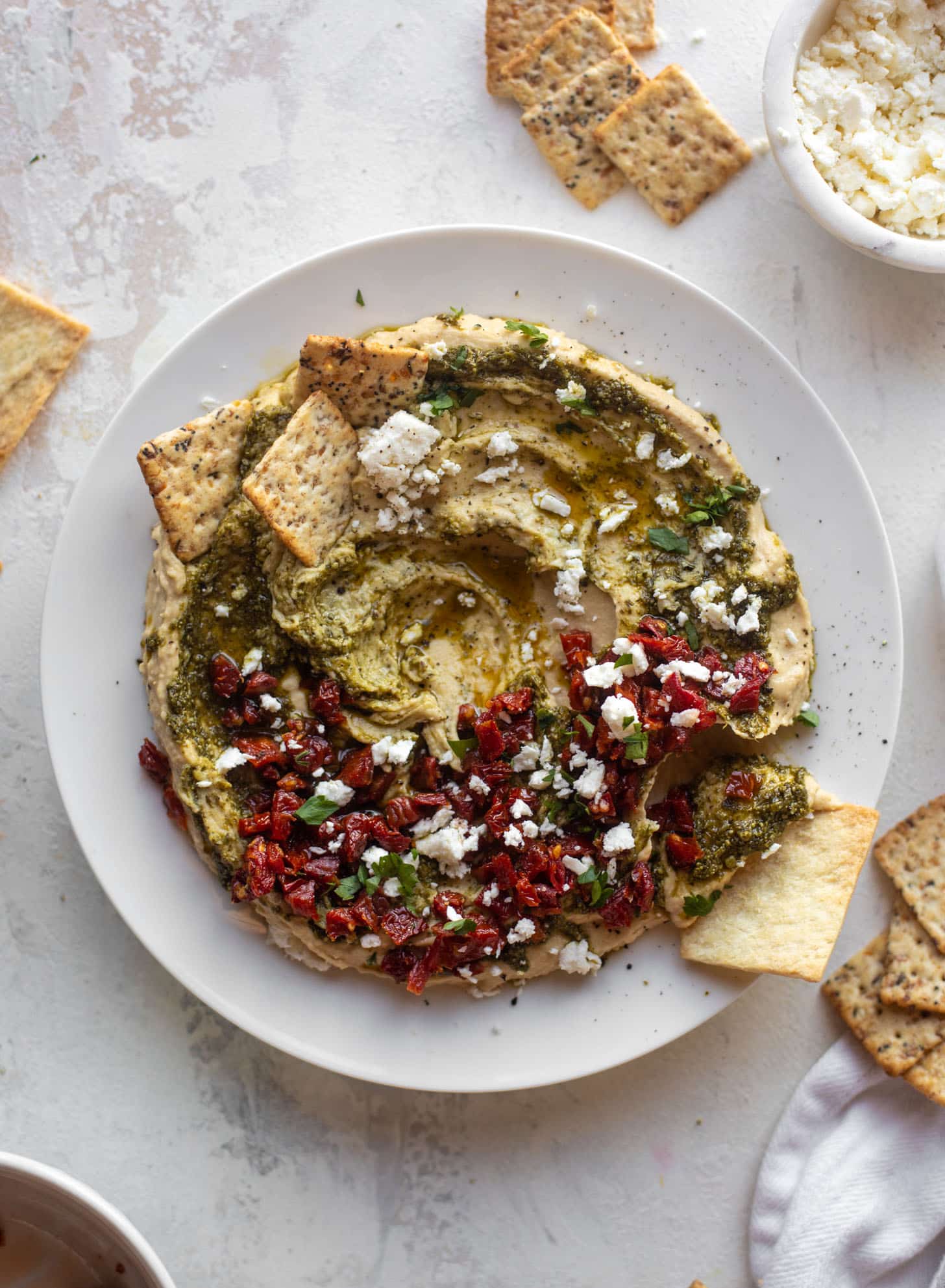 fancy holiday hummus
