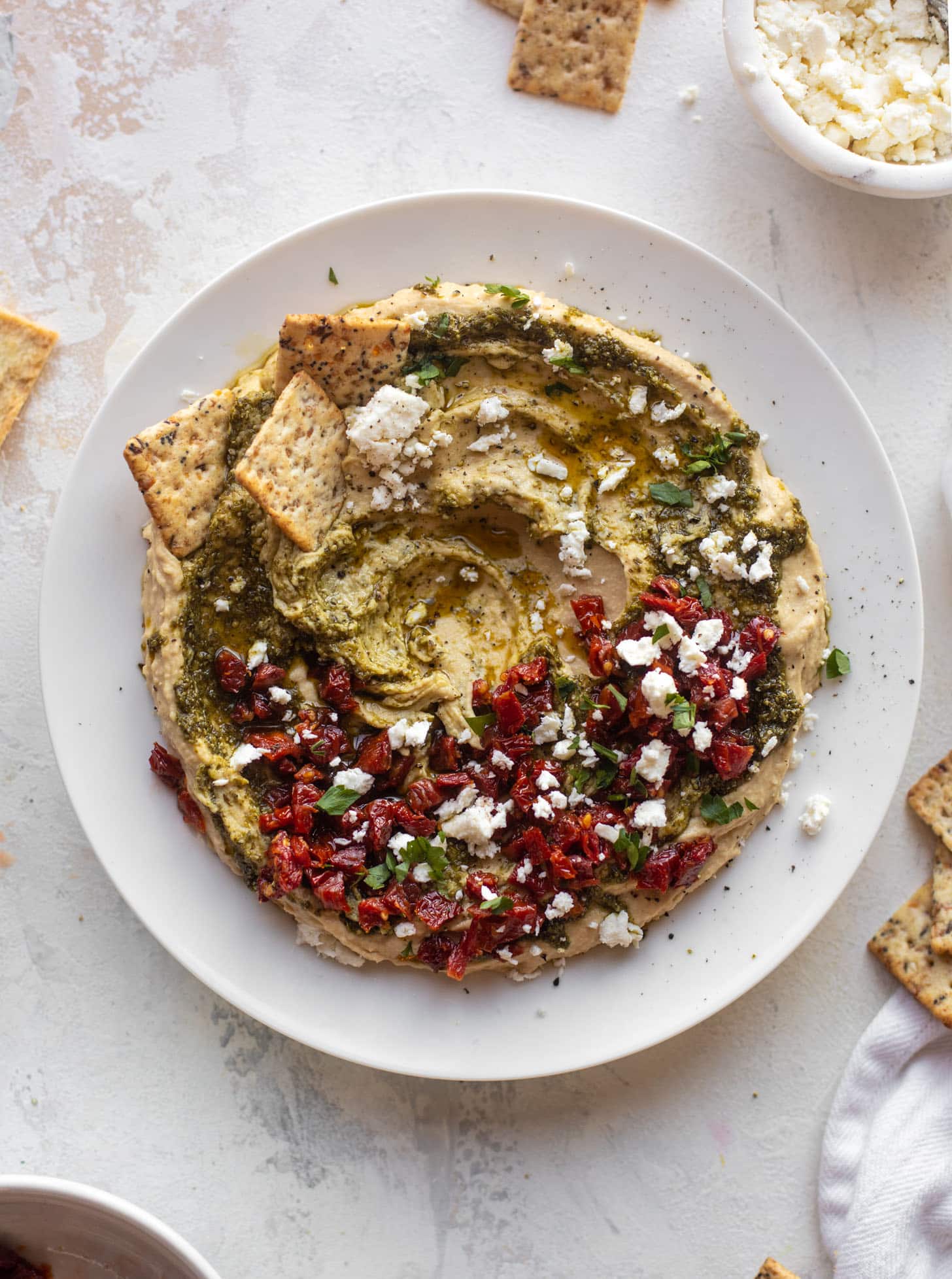 fancy holiday hummus