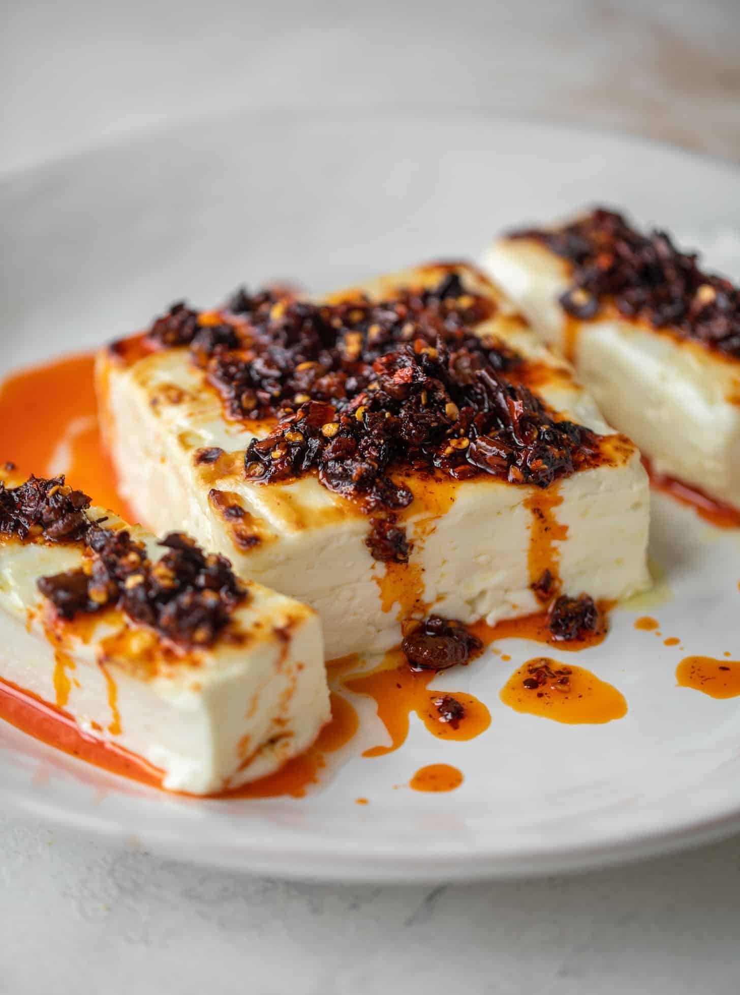 chili crunch baked feta