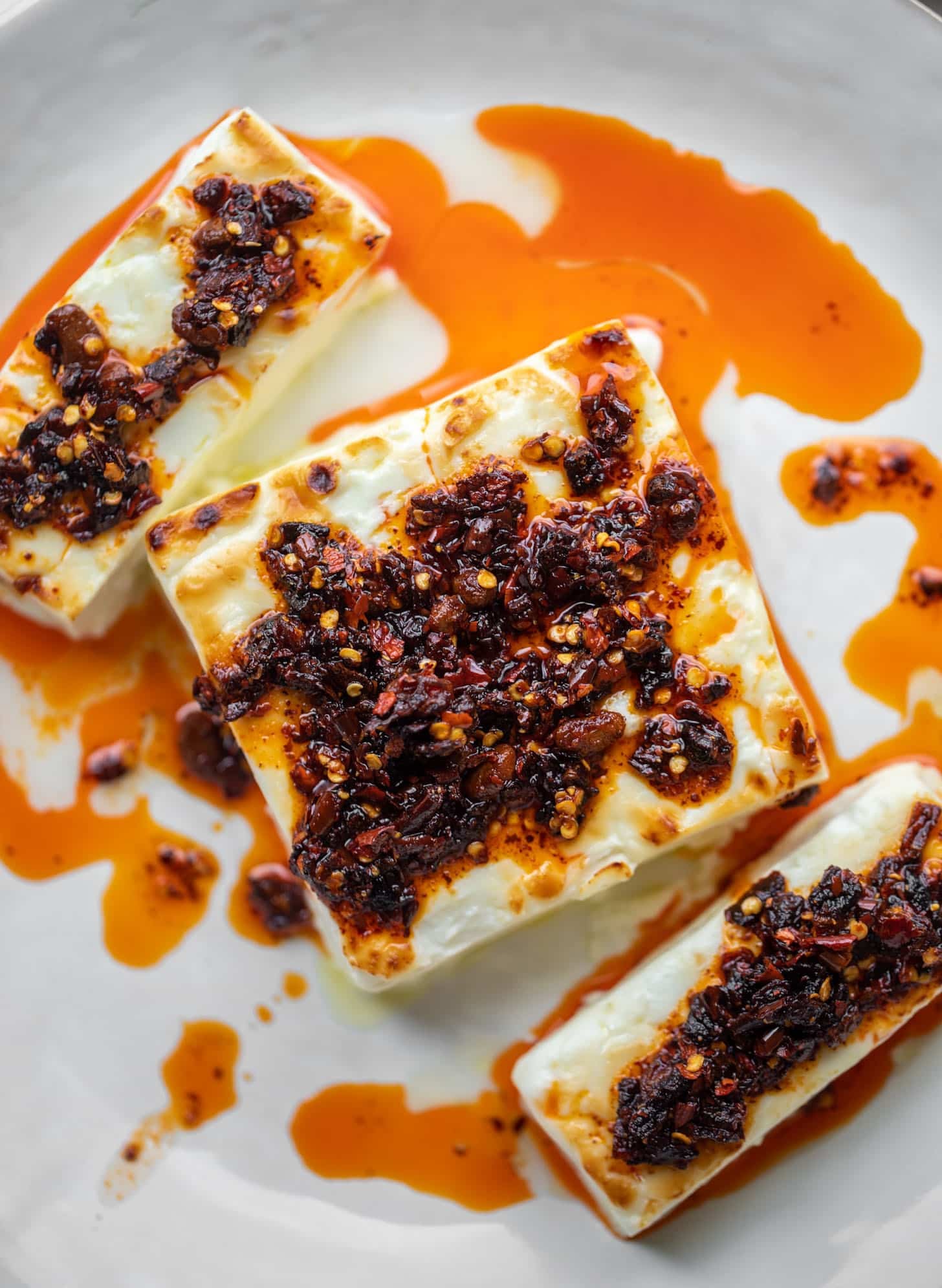 chili crunch baked feta