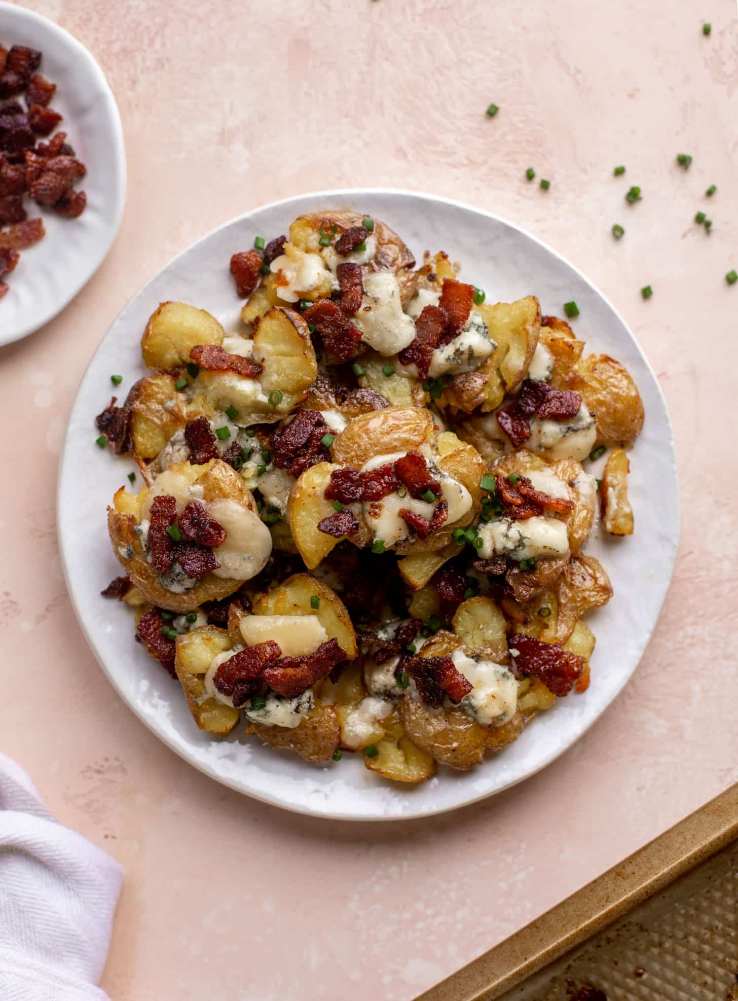 chipotle bacon blue cheese smashed potatoes