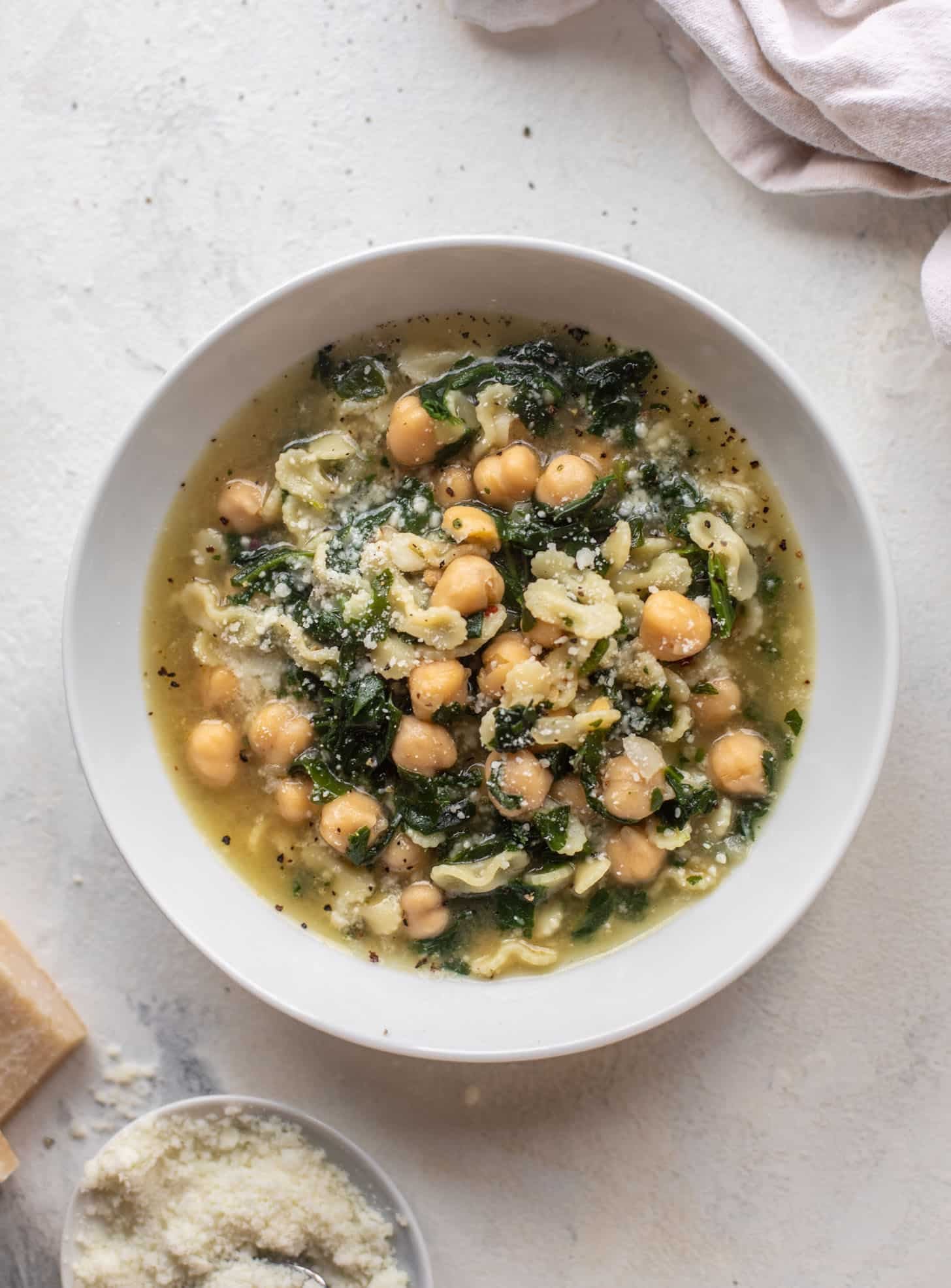 easy parmesan chickpea soup
