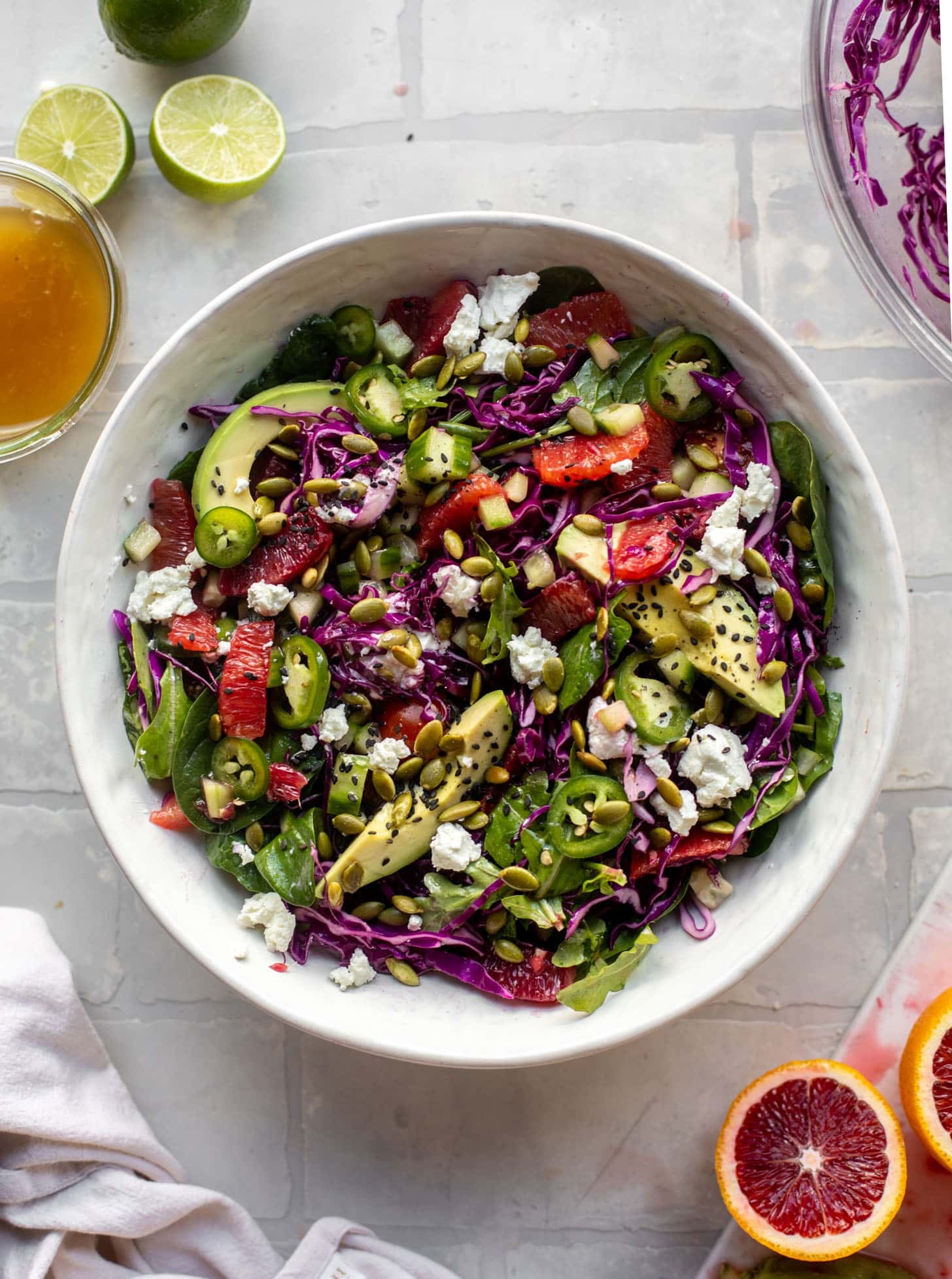 rainbow citrus crunch salad