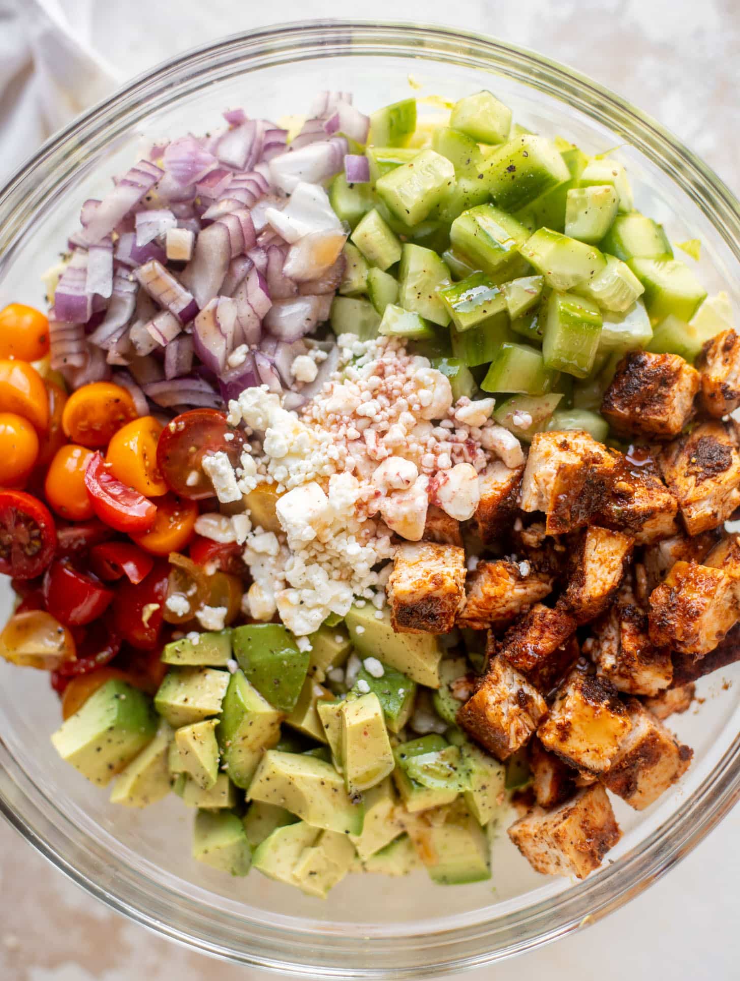 blackened chicken chopped salad