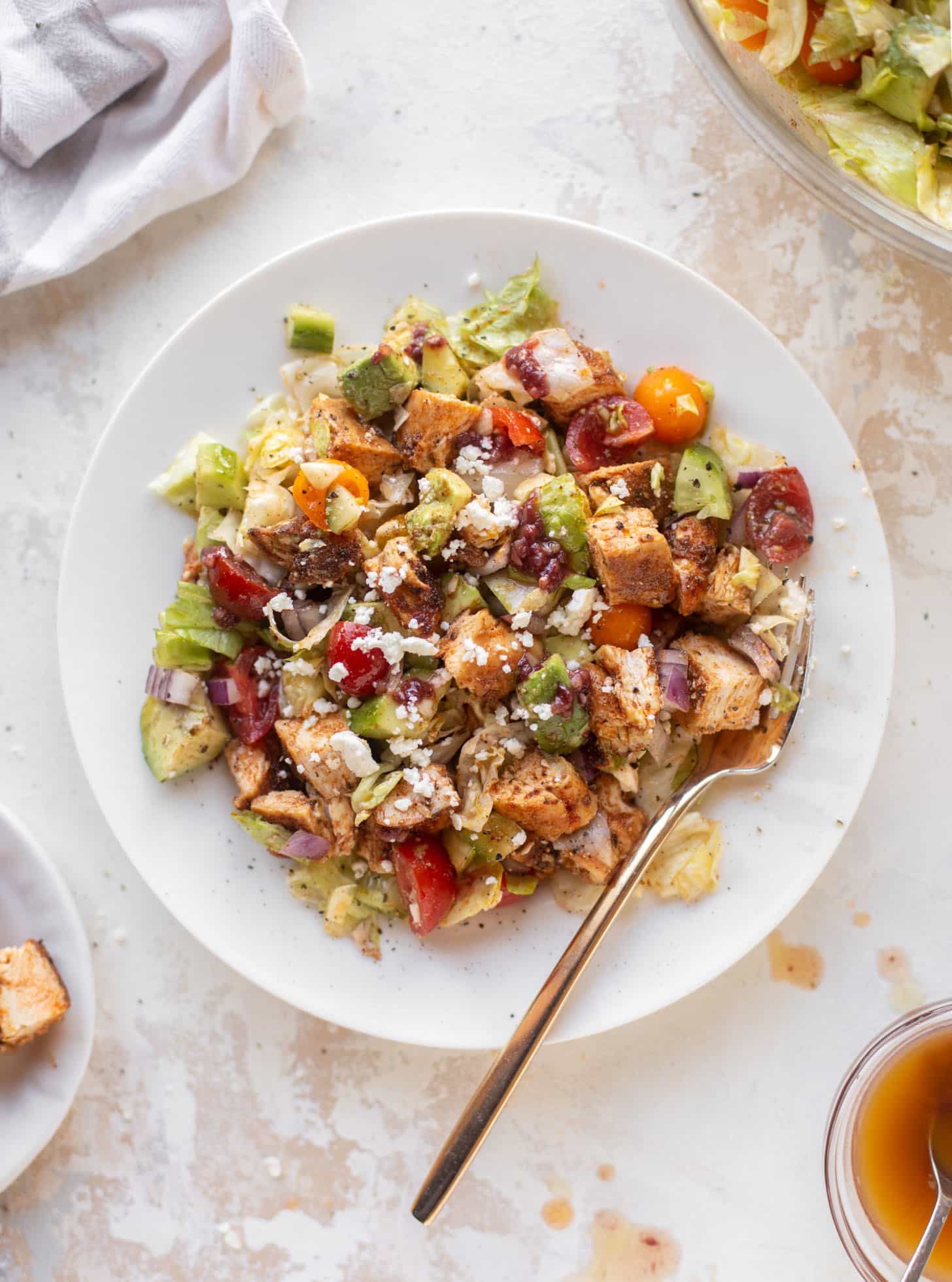 blackened chicken chopped salad