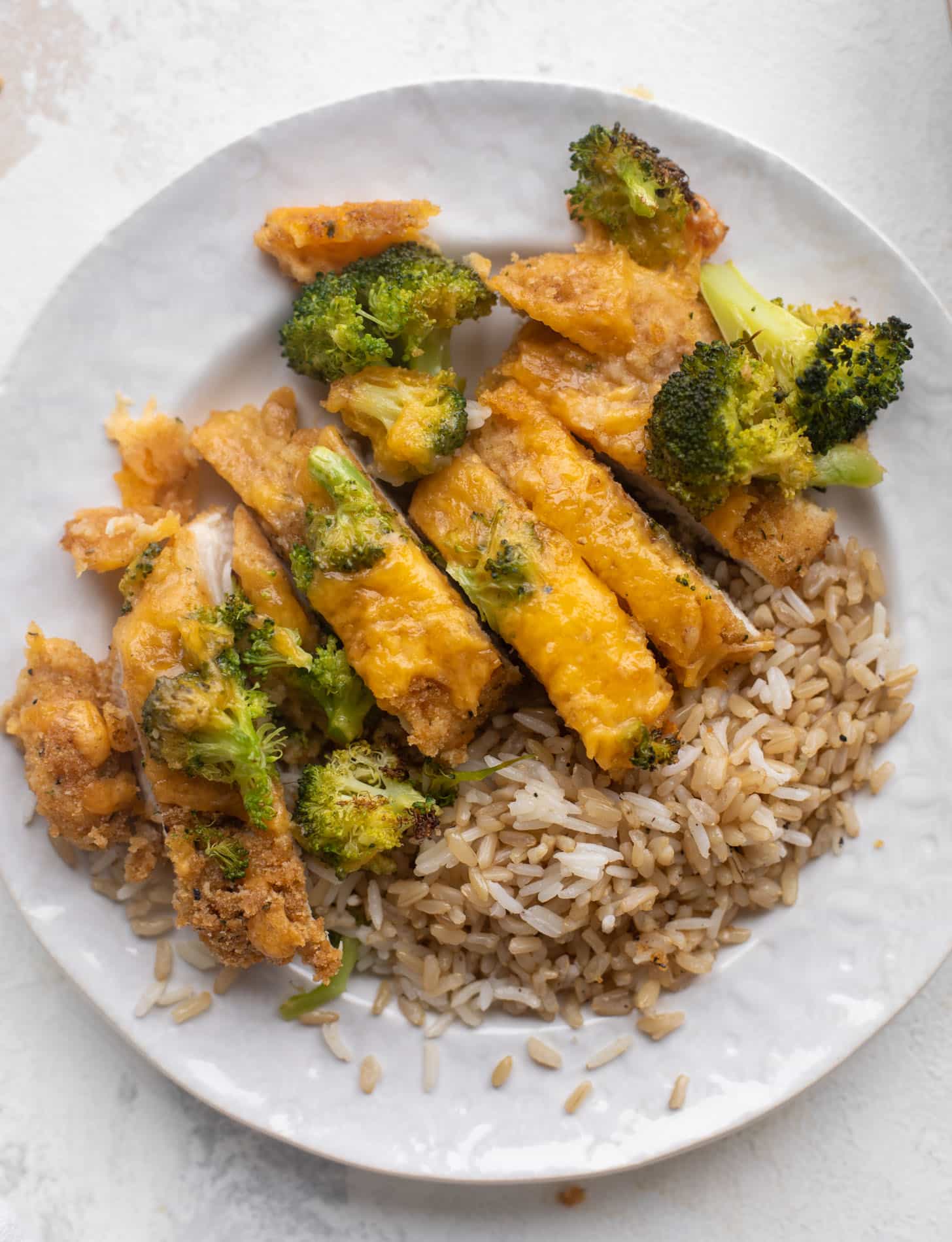 crispy broccoli cheddar melt chicken