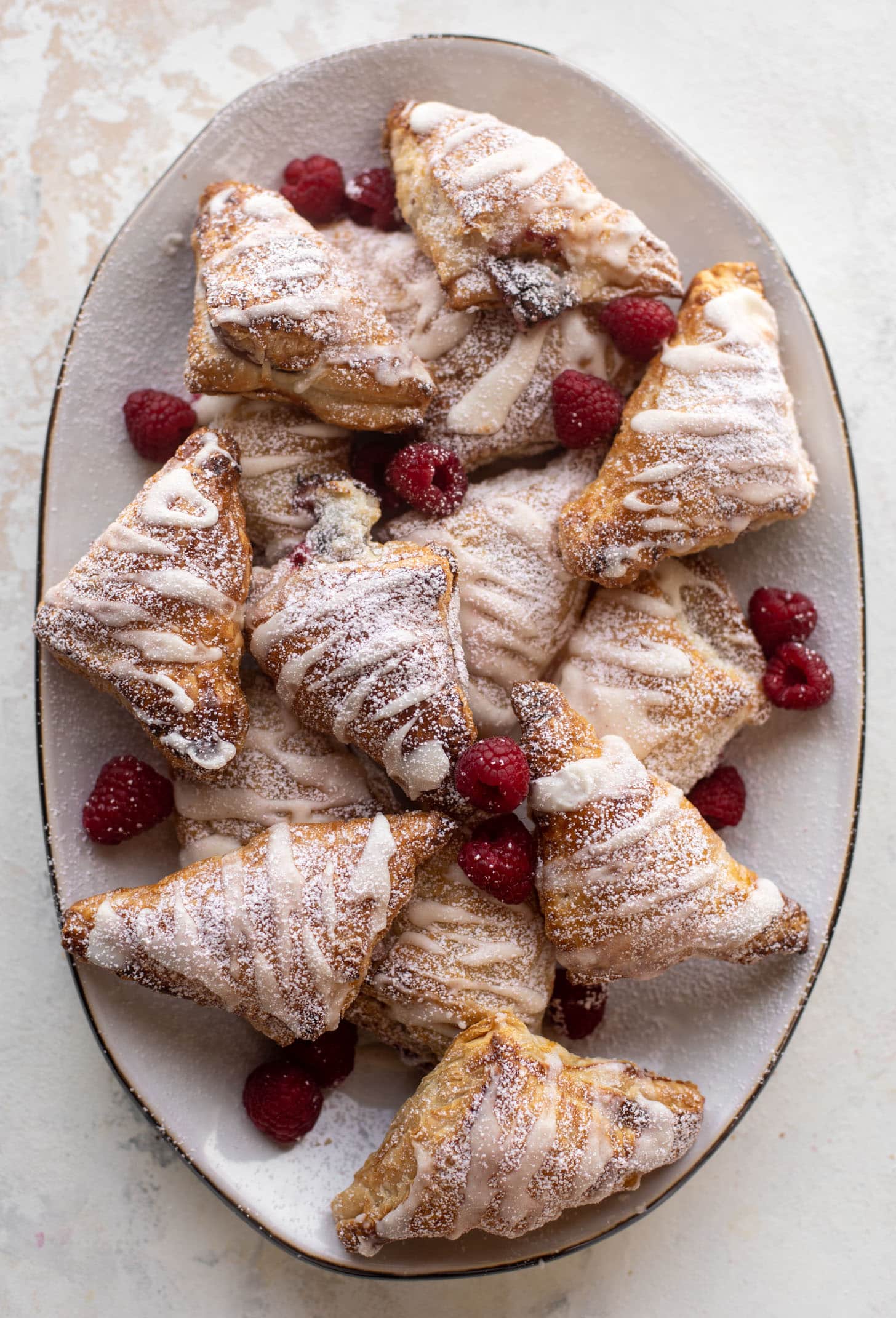 chocolate raspberry cheesecake turnovers