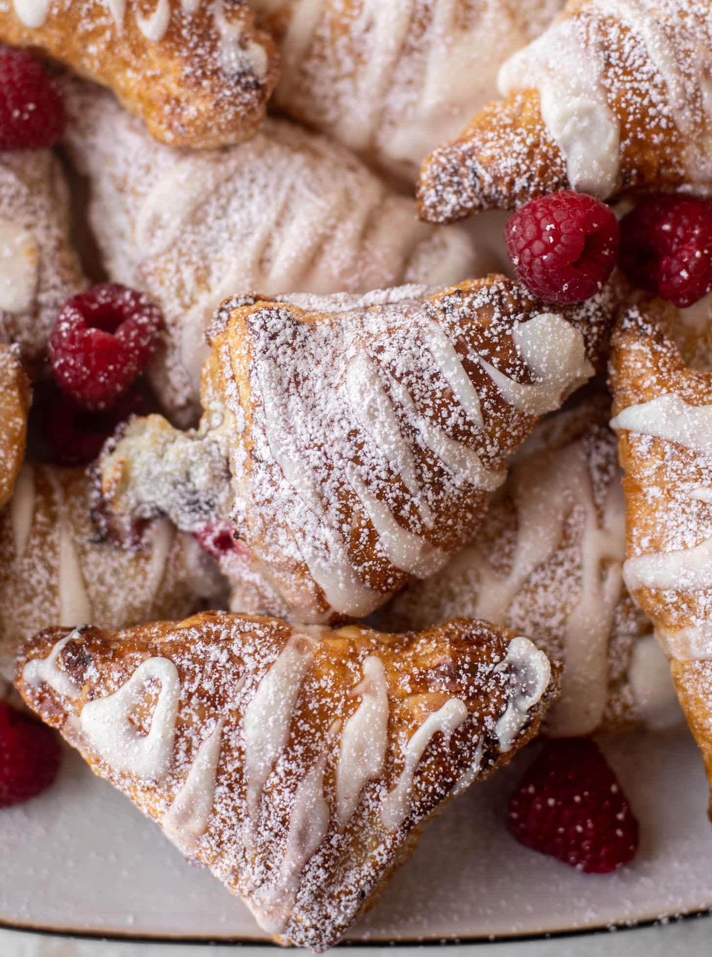 chocolate raspberry cheesecake turnovers