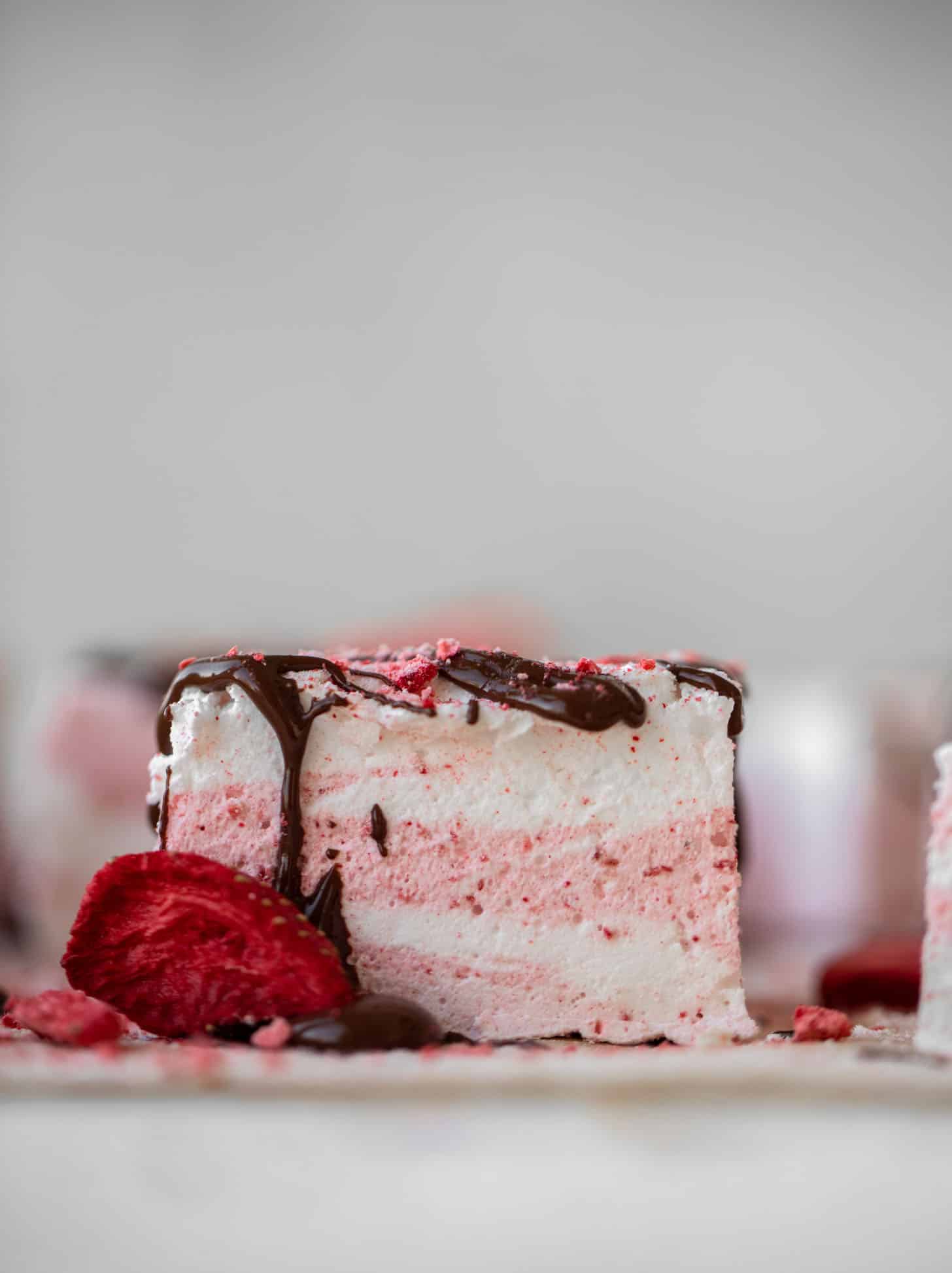 chocolate dipped strawberry swirl marshmallows