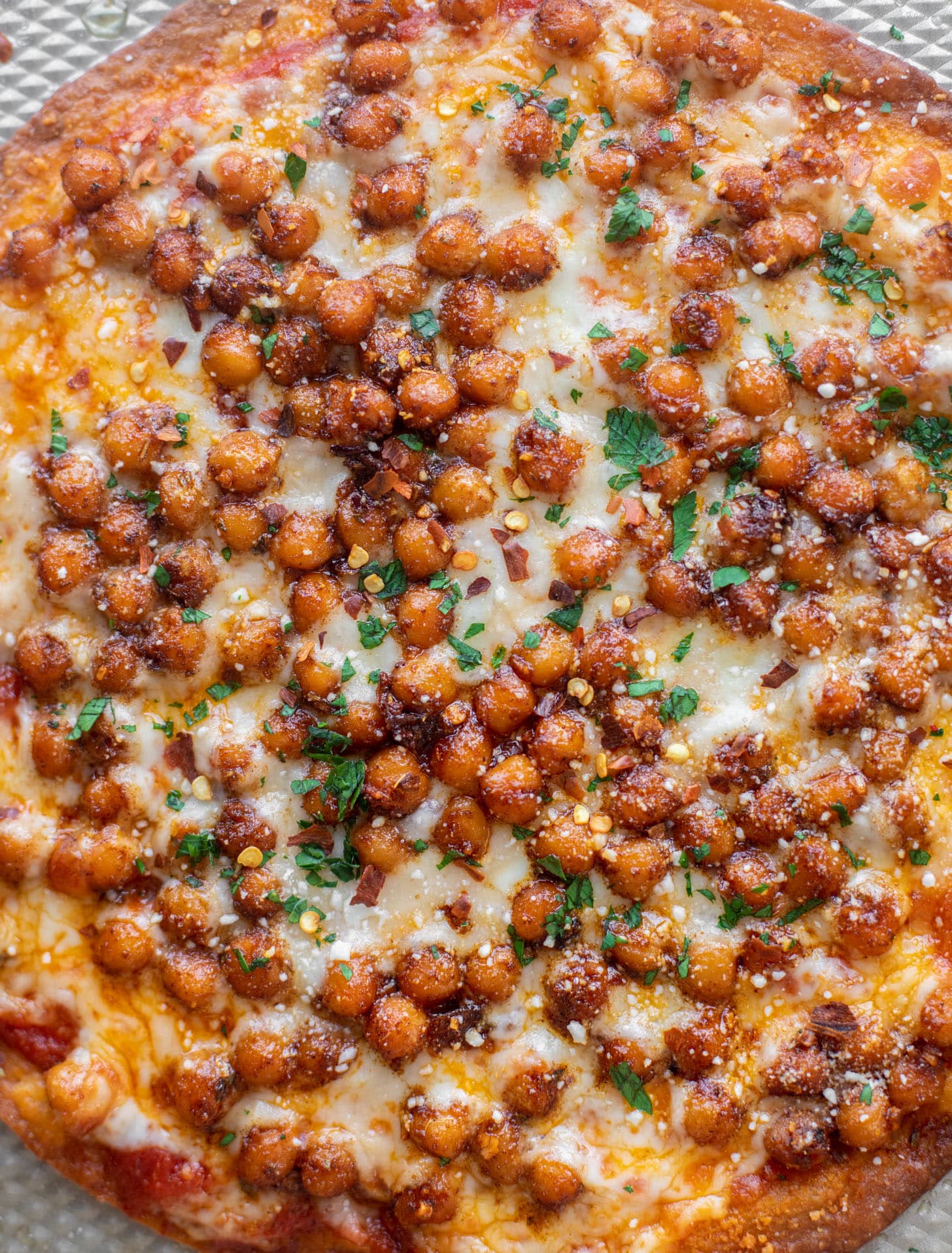 tortilla pizzas with pepperoni chickpeas