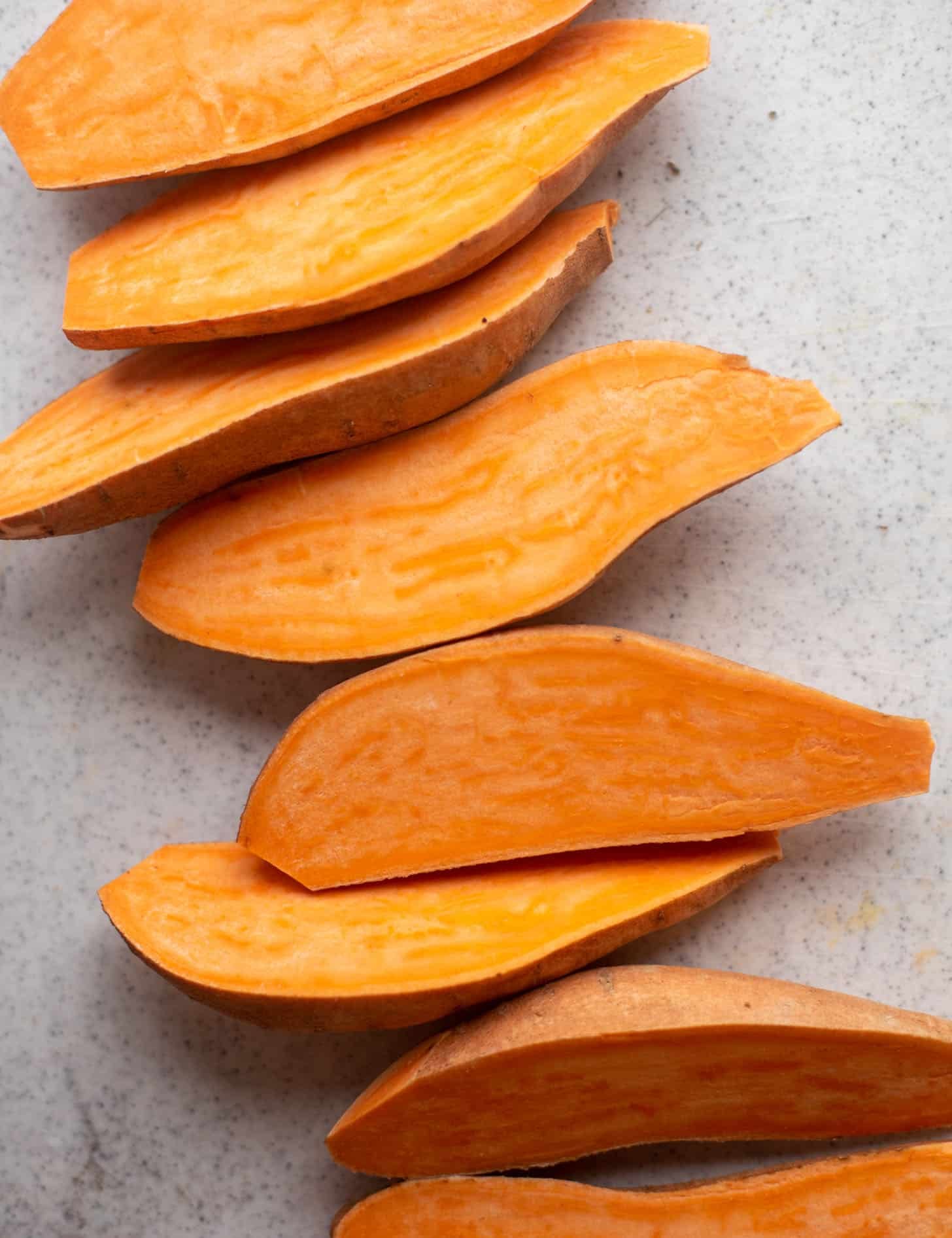 sliced sweet potatoes