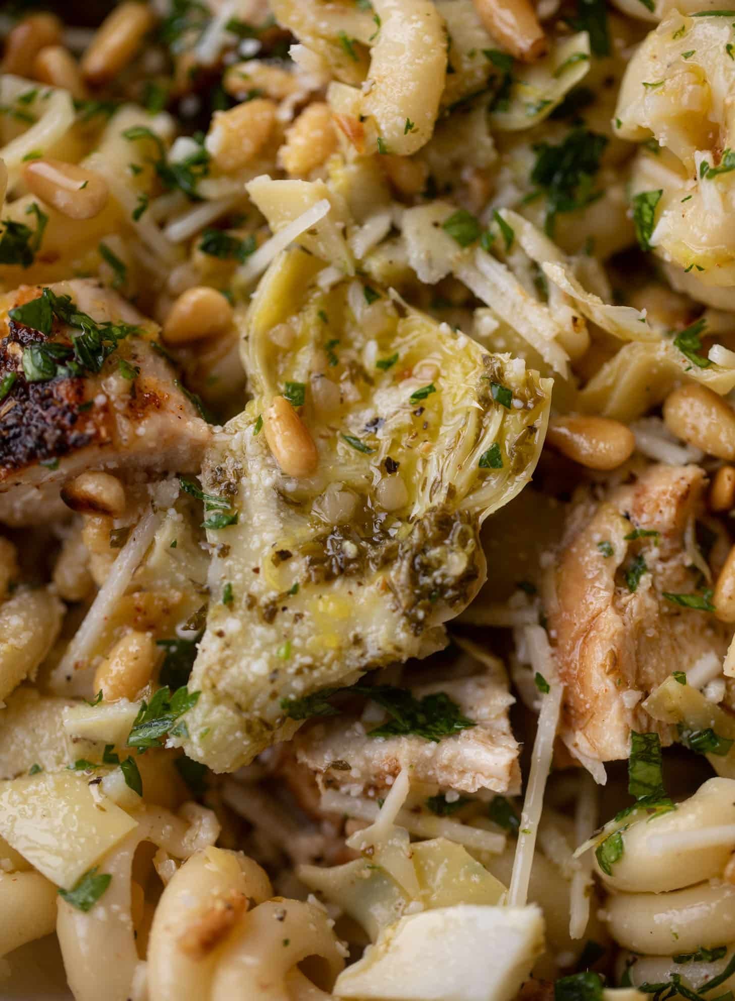 lemon chicken artichoke pasta salad