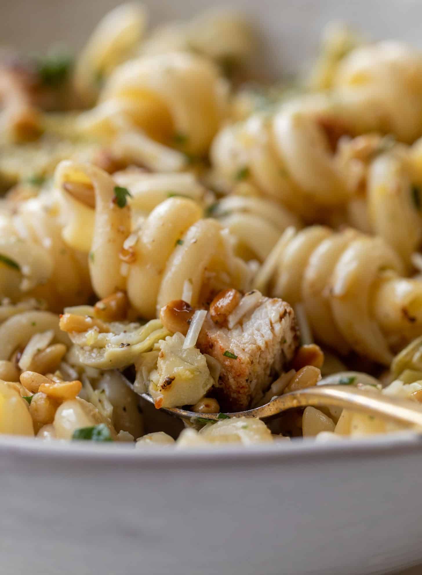 lemon chicken artichoke pasta salad