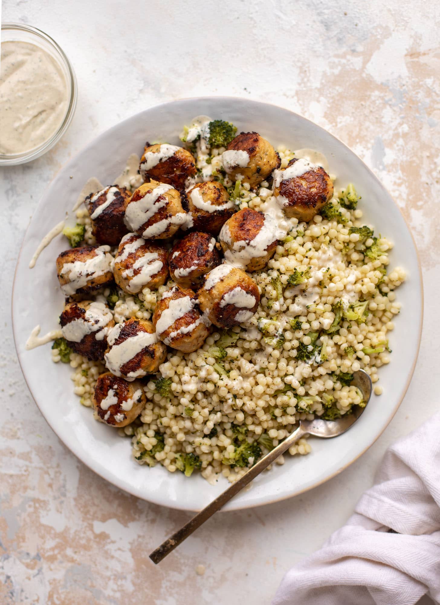 homemade ranch dressing recipe on chicken meatballs