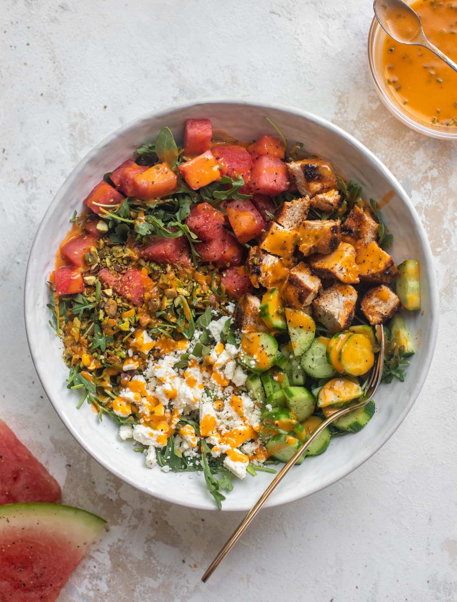 blackened chicken watermelon salad