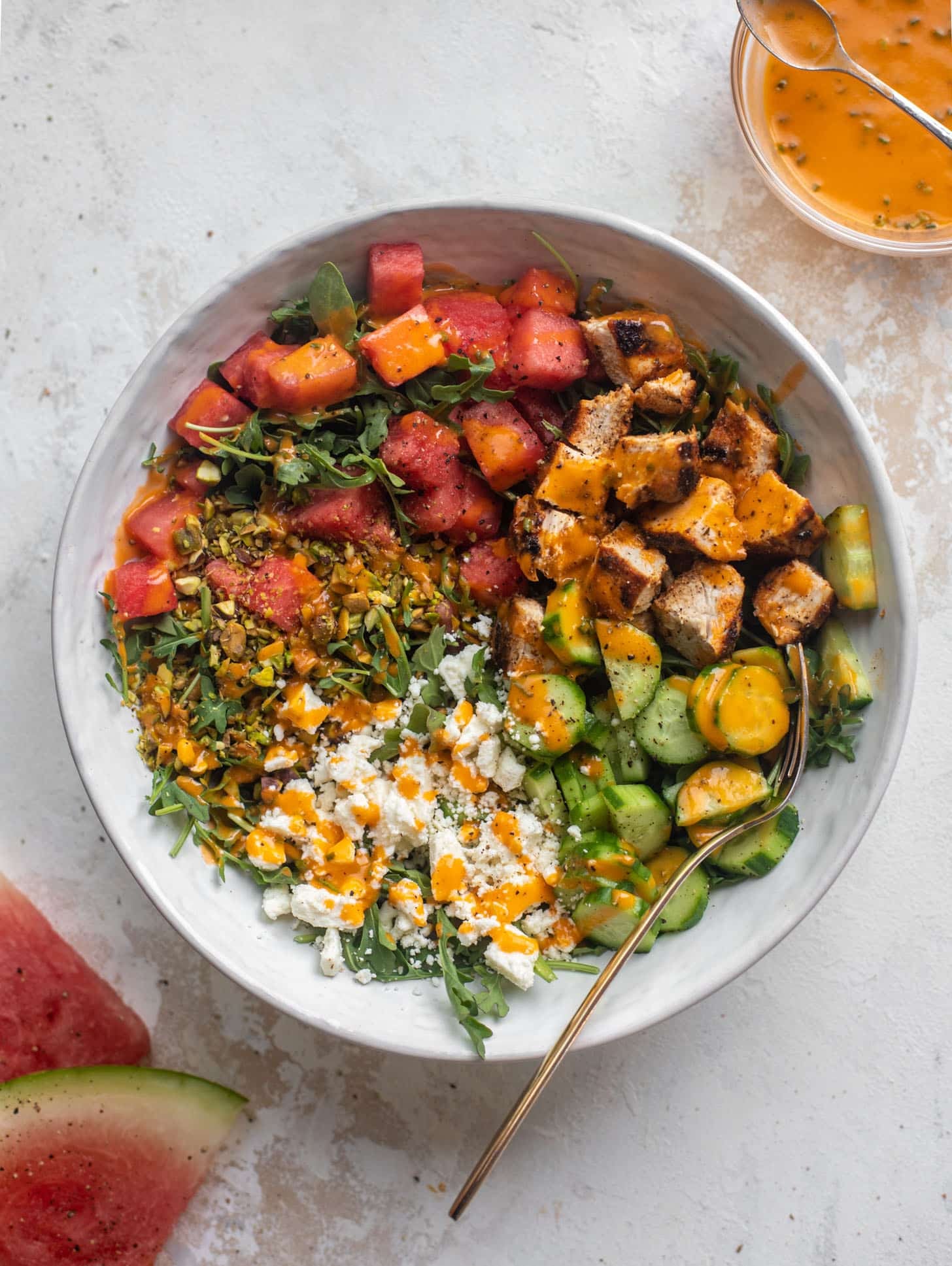 blackened chicken watermelon salad