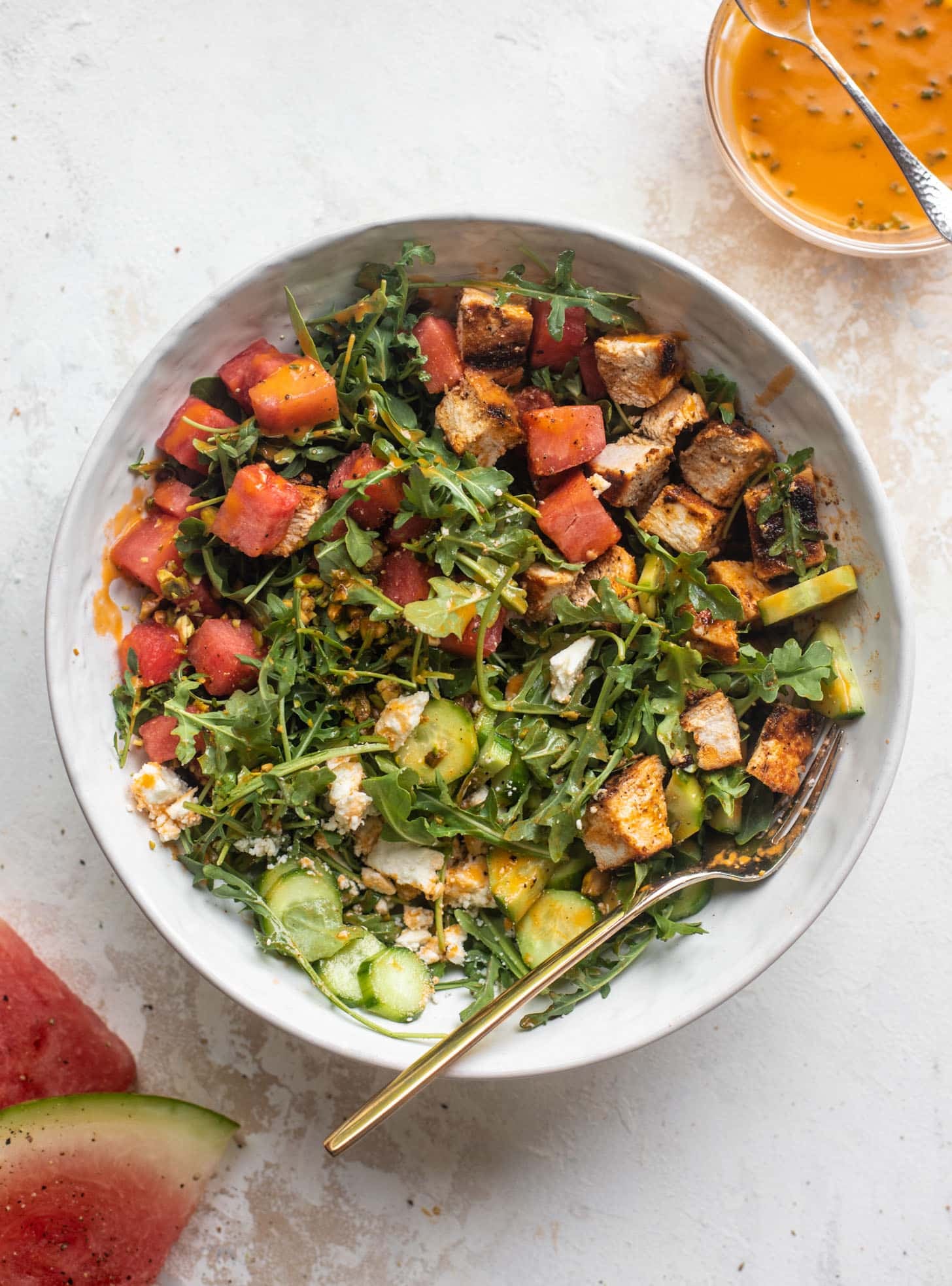 blackened chicken watermelon salad