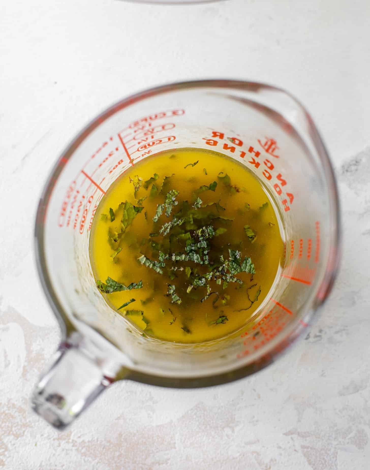 champagne vinaigrette with fresh mint