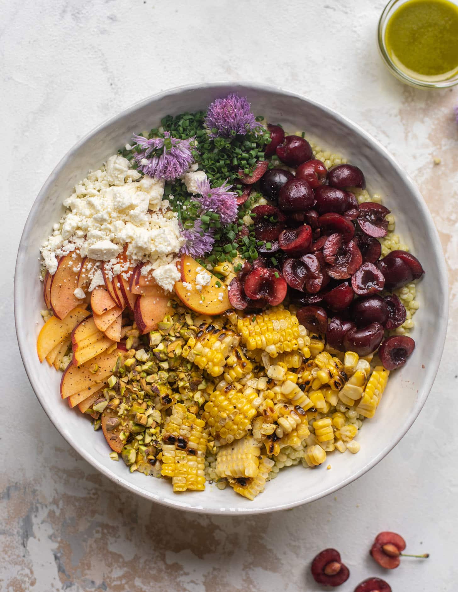 summer stone fruit couscous salad
