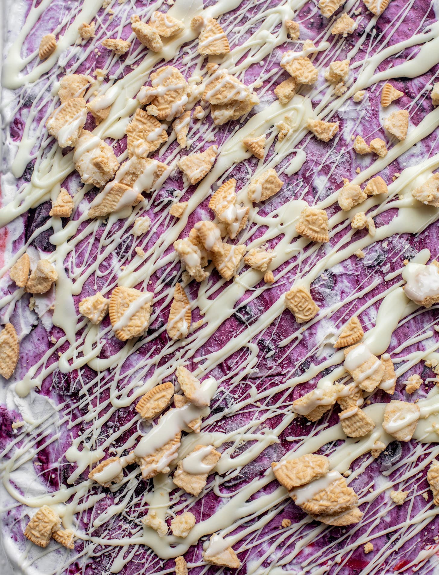 triple berry ice cream cake