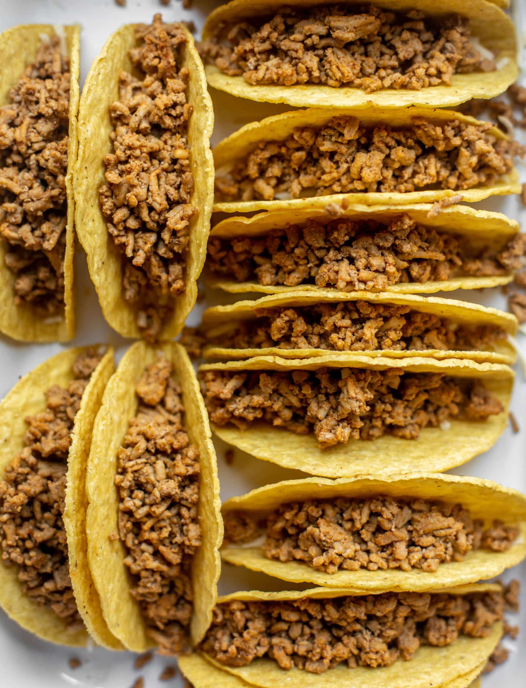 taco shells stuffed with ground turkey