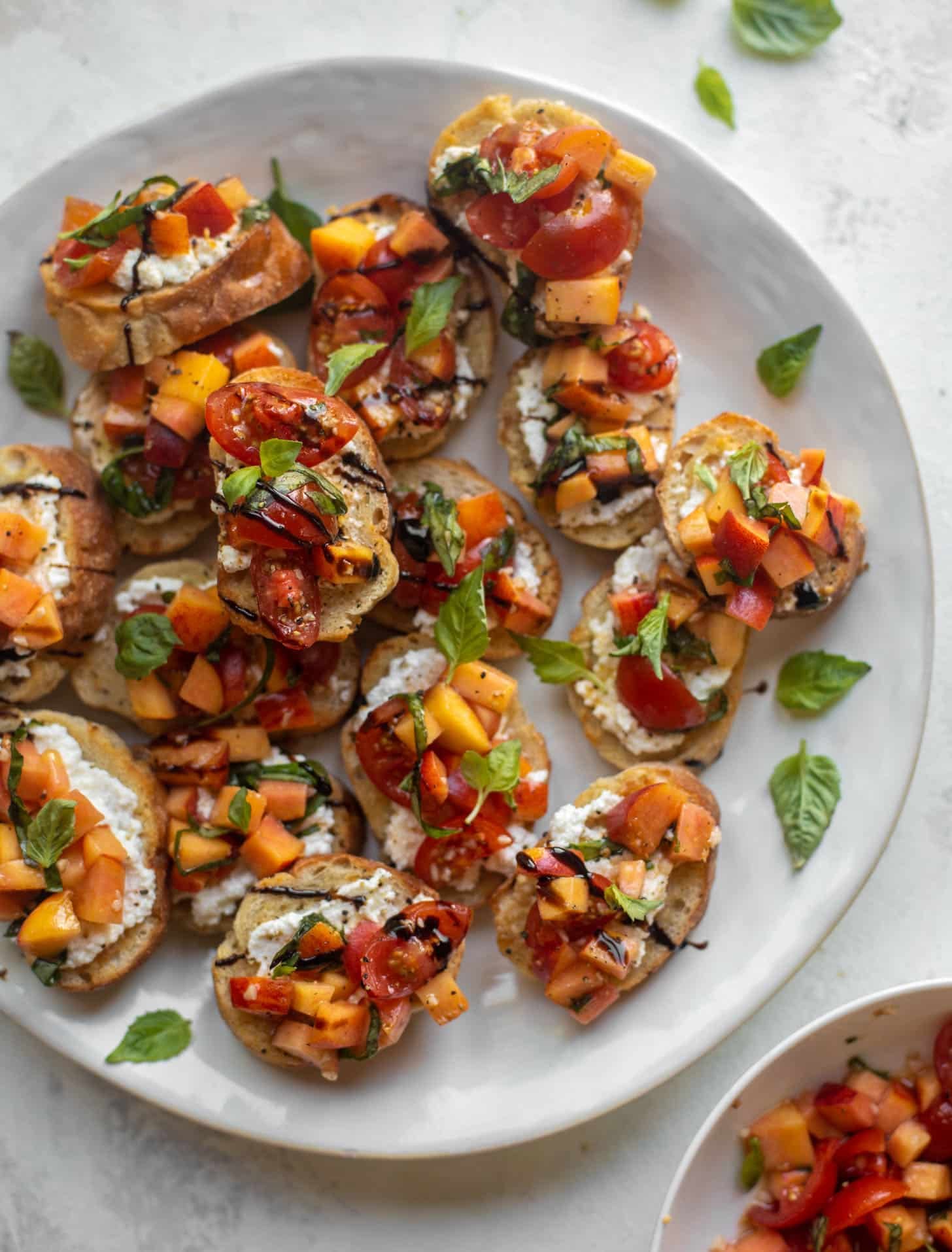 peach bruschetta