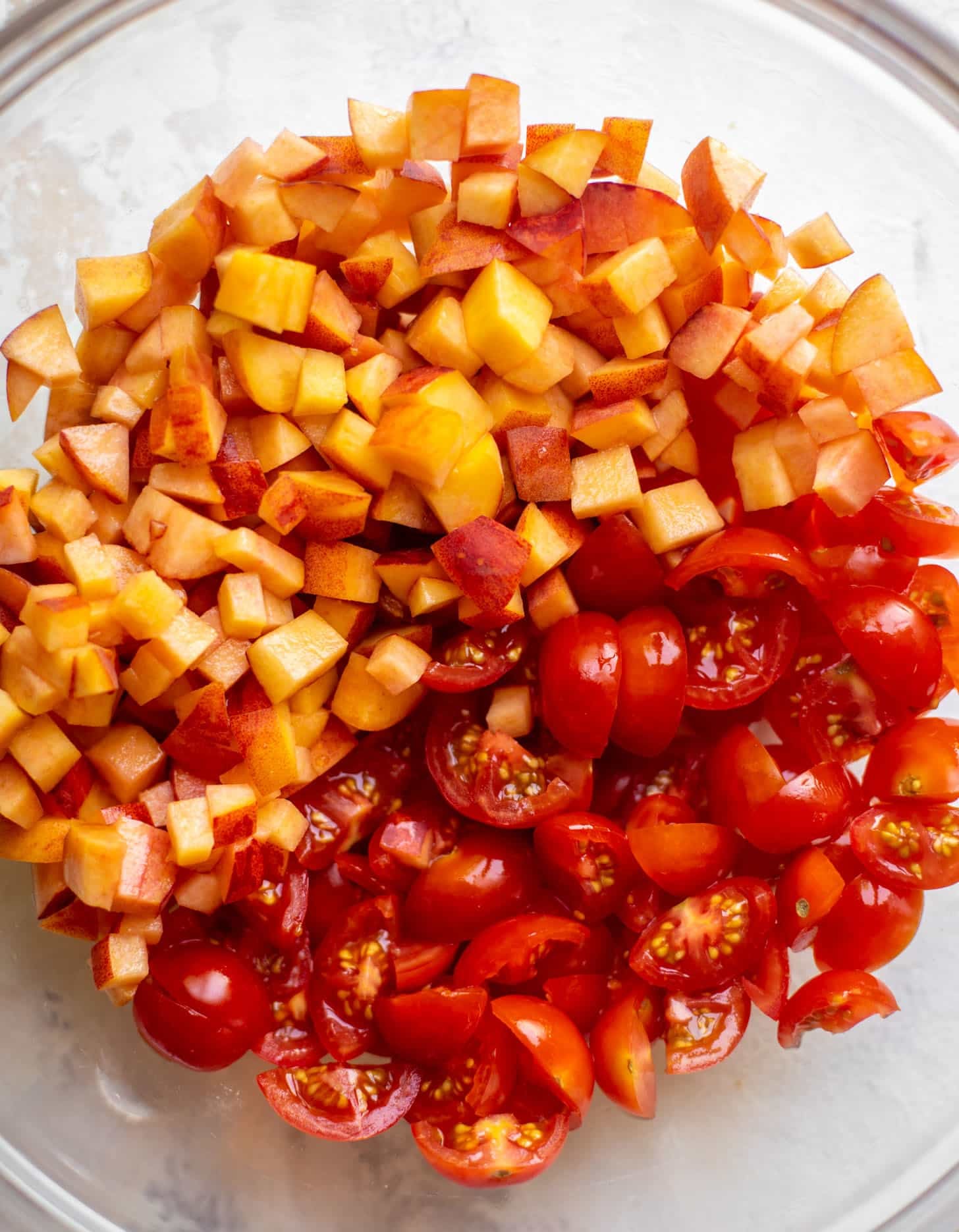 tomatoes and peaches