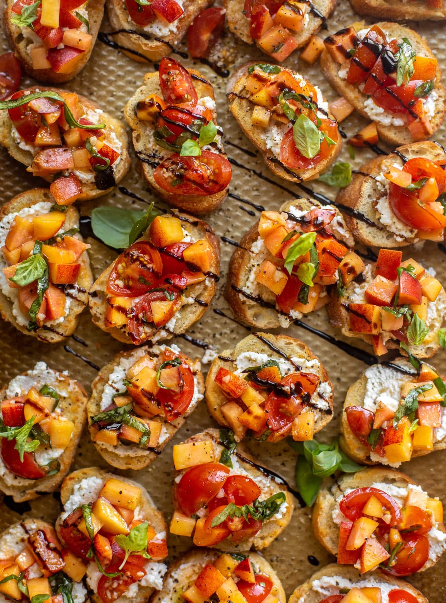 peach bruschetta