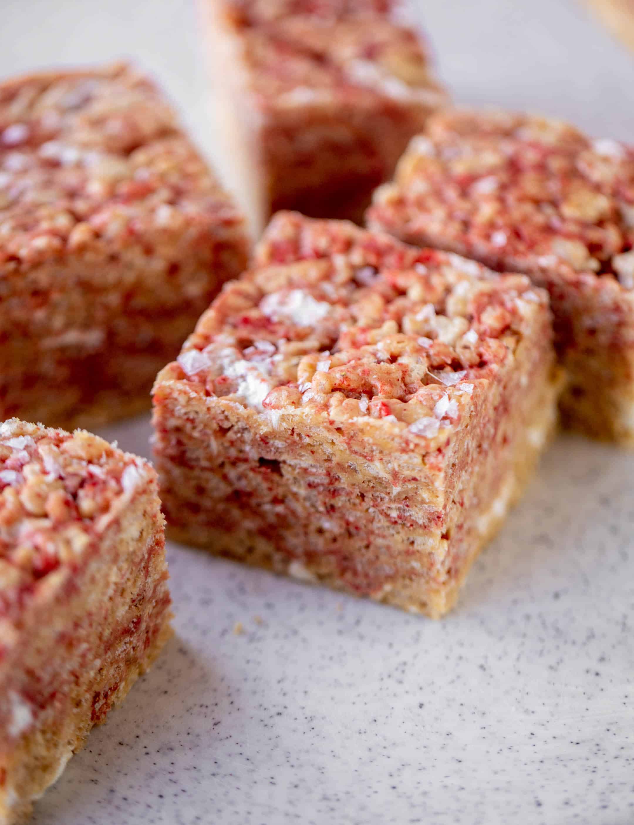 peanut butter and jelly rice krispy treats