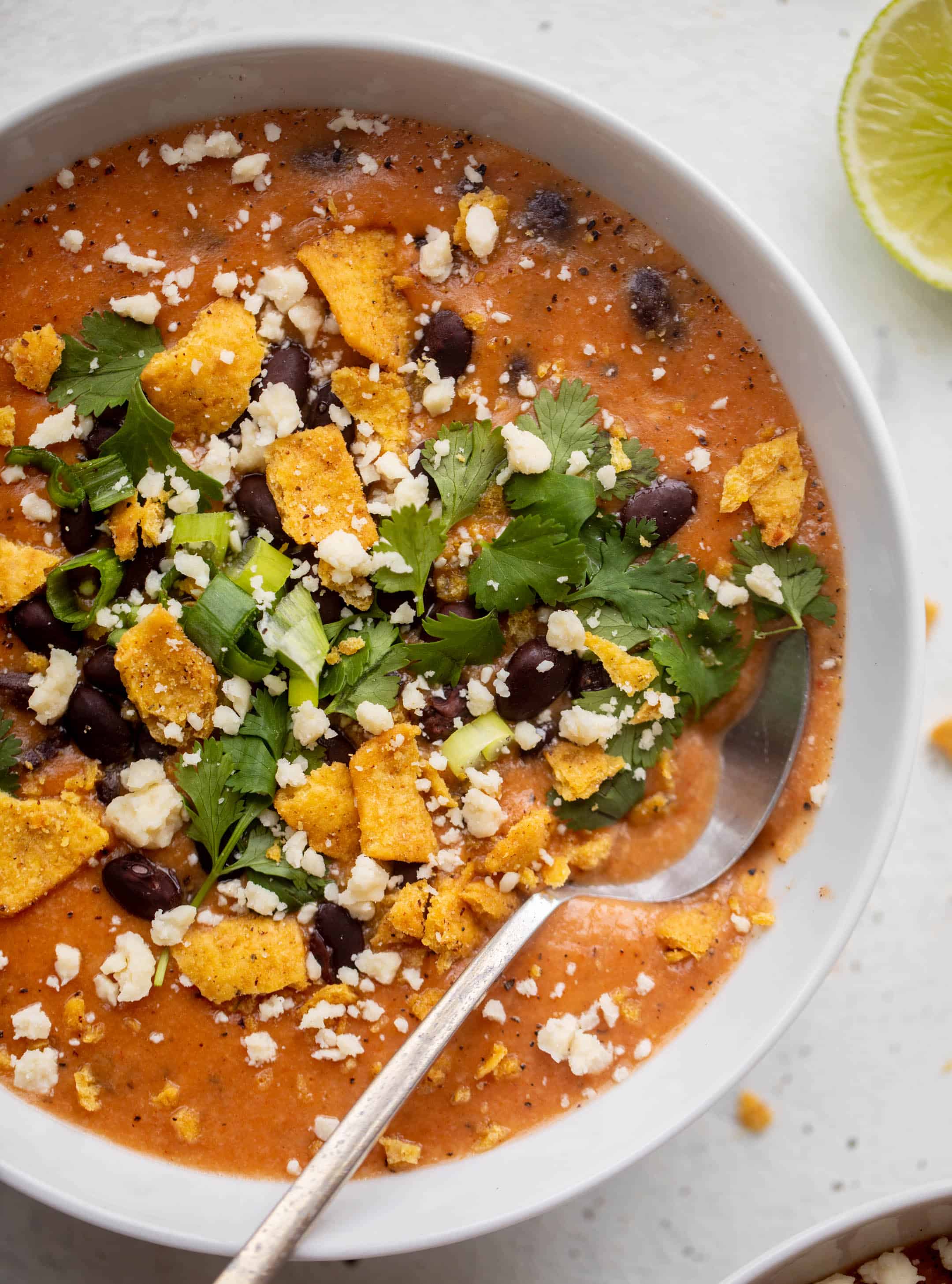 fire-roasted black bean tortilla soup
