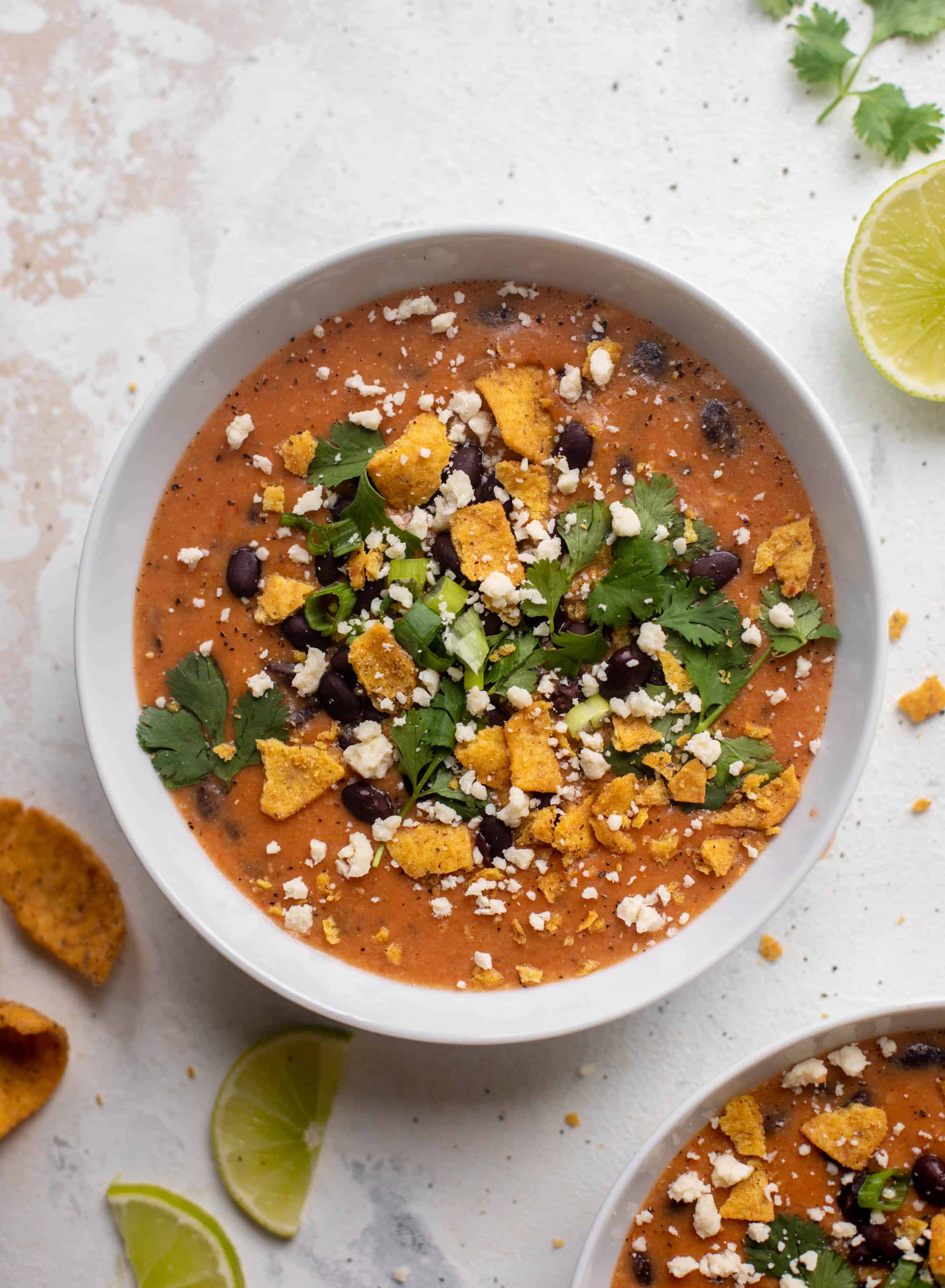 fire-roasted black bean tortilla soup