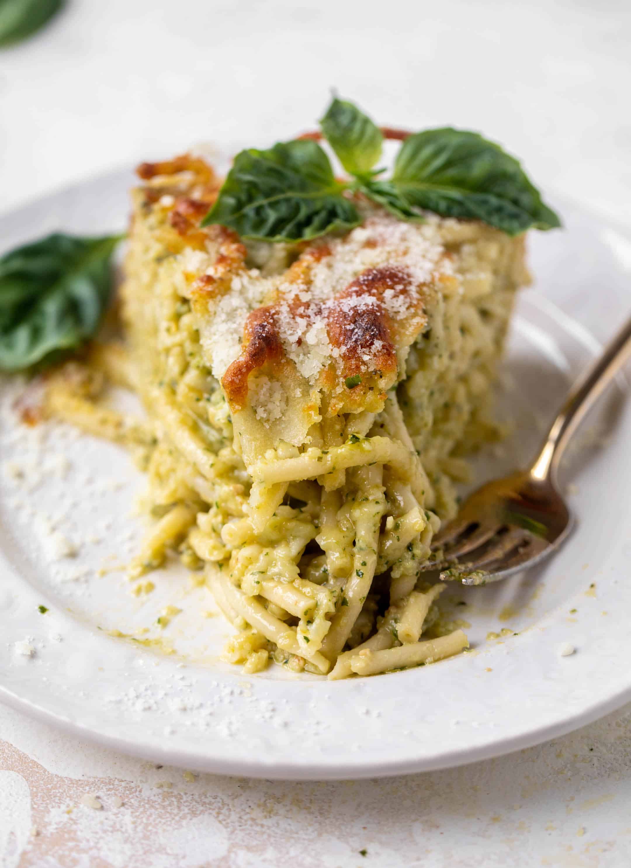 pesto pasta pie