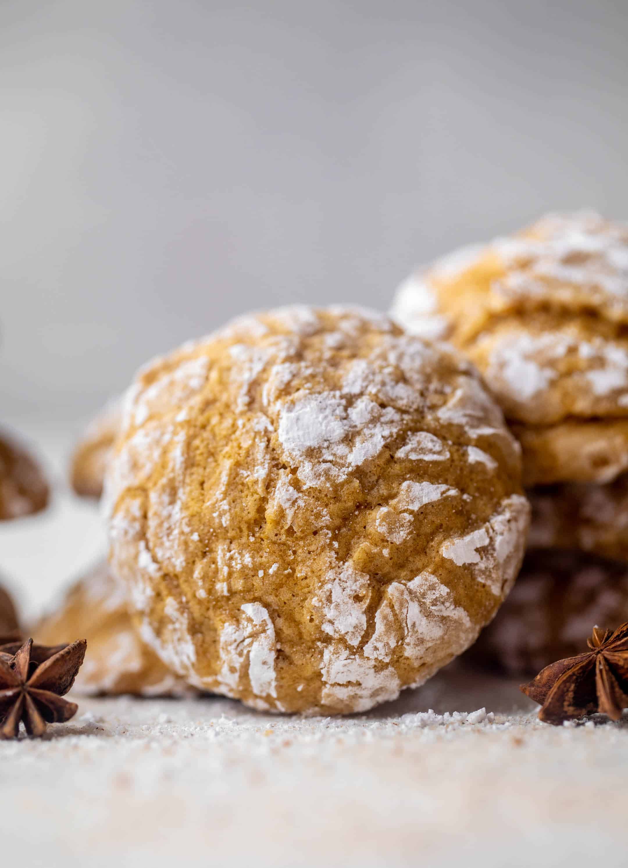 pumpkin chai crinkle cookies
