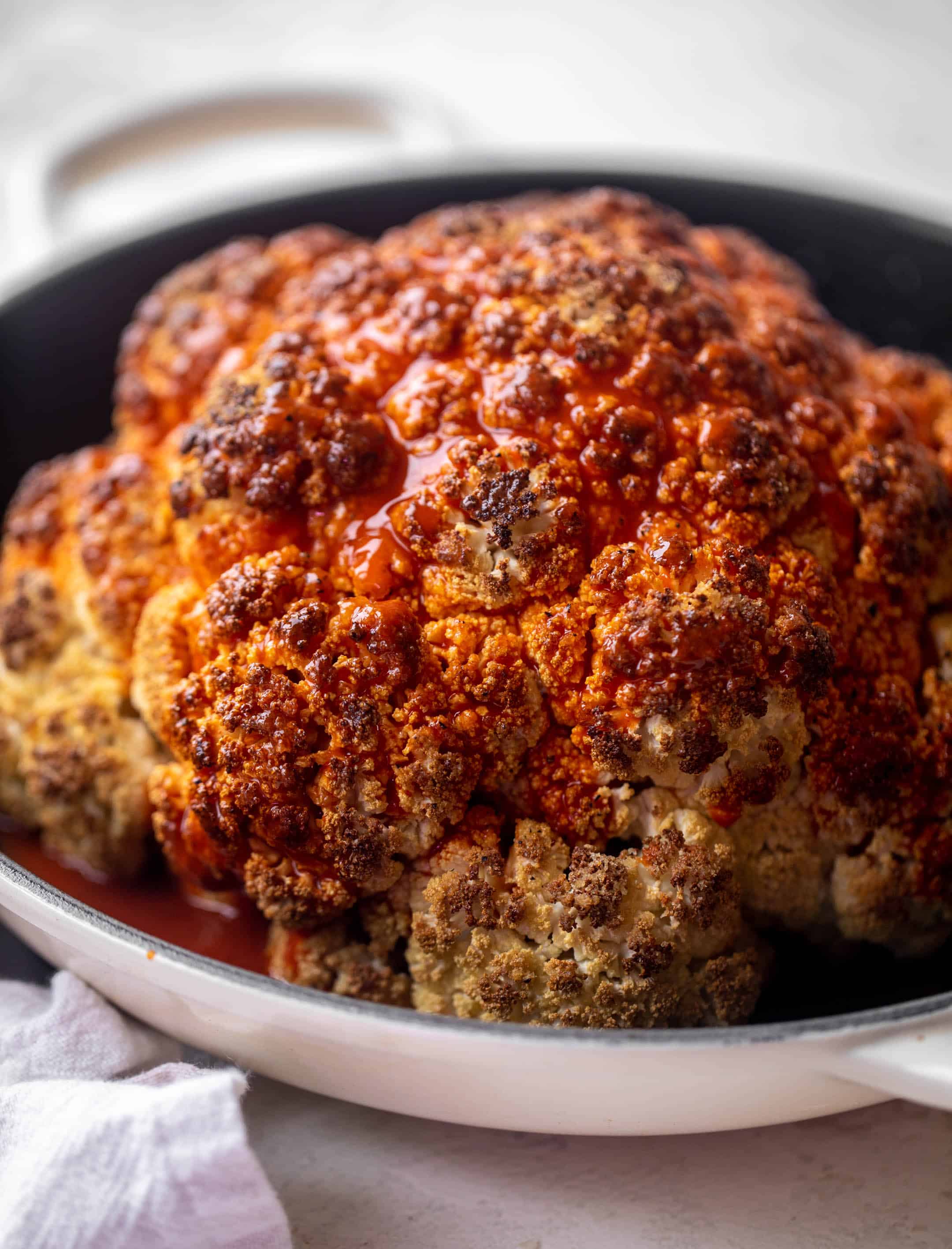 whole roasted buffalo cauliflower